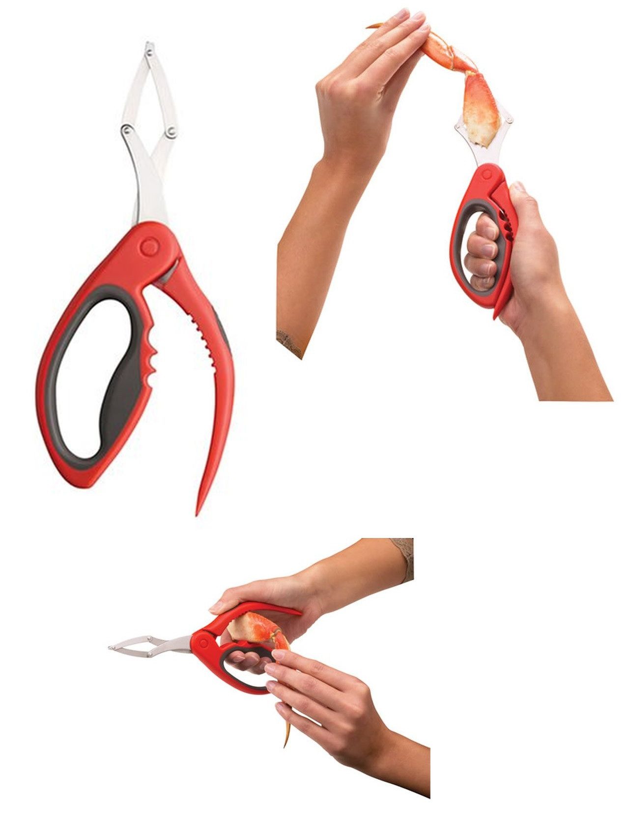 chef'n Scheren-Set Kai Europe CRB-270 Chef'n Wisecracker 3-in-1 Krustentier-Schere Krebs