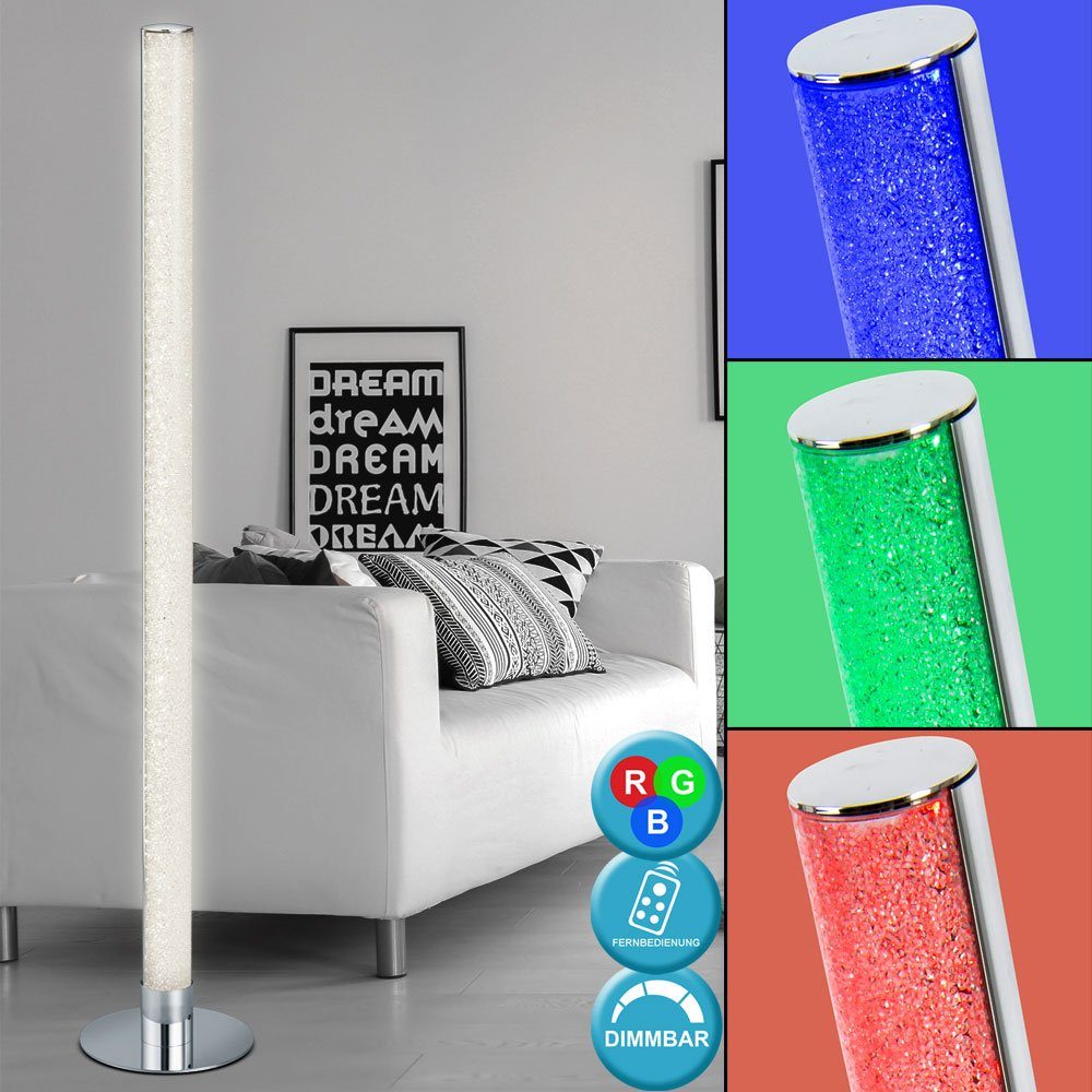 Reality Leuchten LED Stehlampe, LED-Leuchtmittel fest verbaut, Warmweiß,  Farbwechsel, RGB LED Steh Stand Lampe Gäste Schlaf Zimmer Decken, inkl. LED-Beleuchtung  mit RGB-Farbwechsel