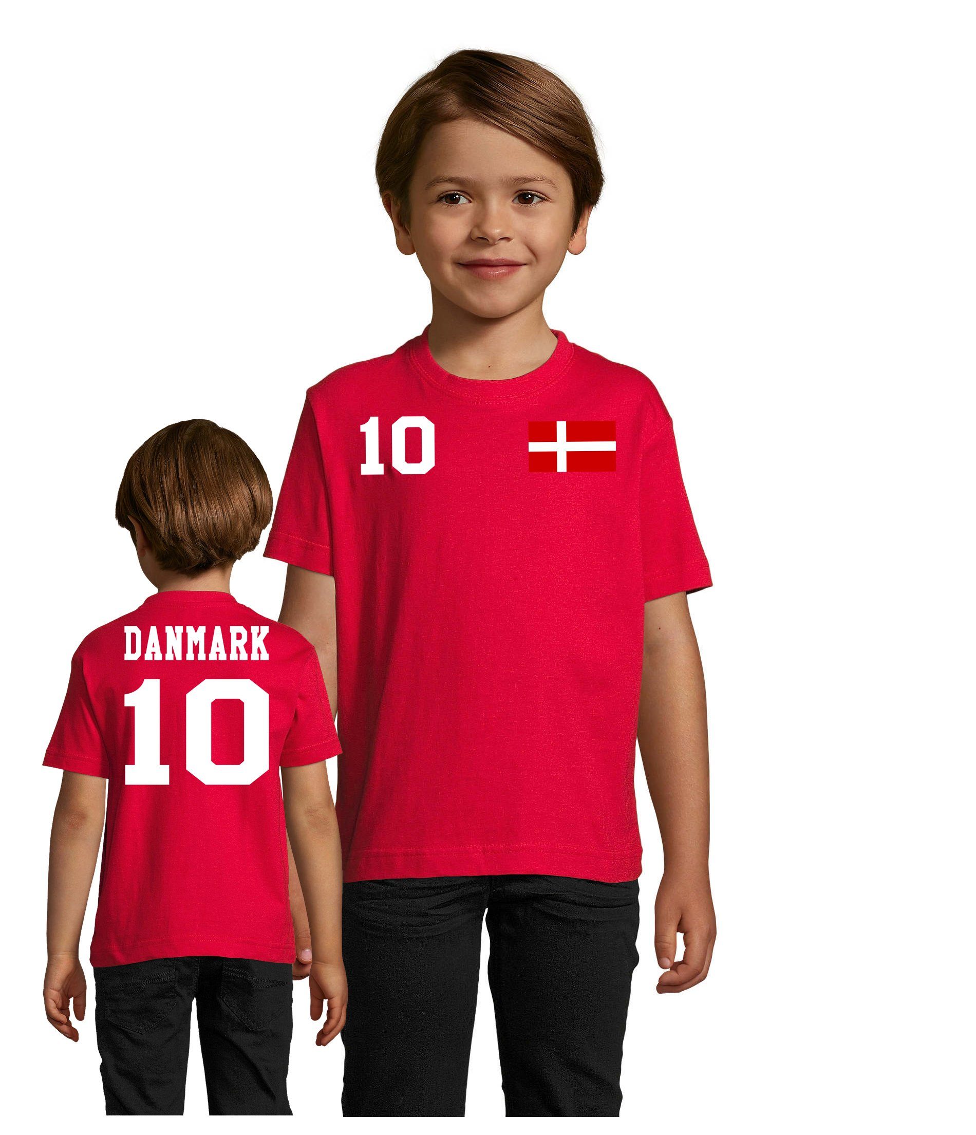 Trikot EM Fußball & Weltmeister Kinder Blondie Dänemark Sport Brownie T-Shirt Denmark