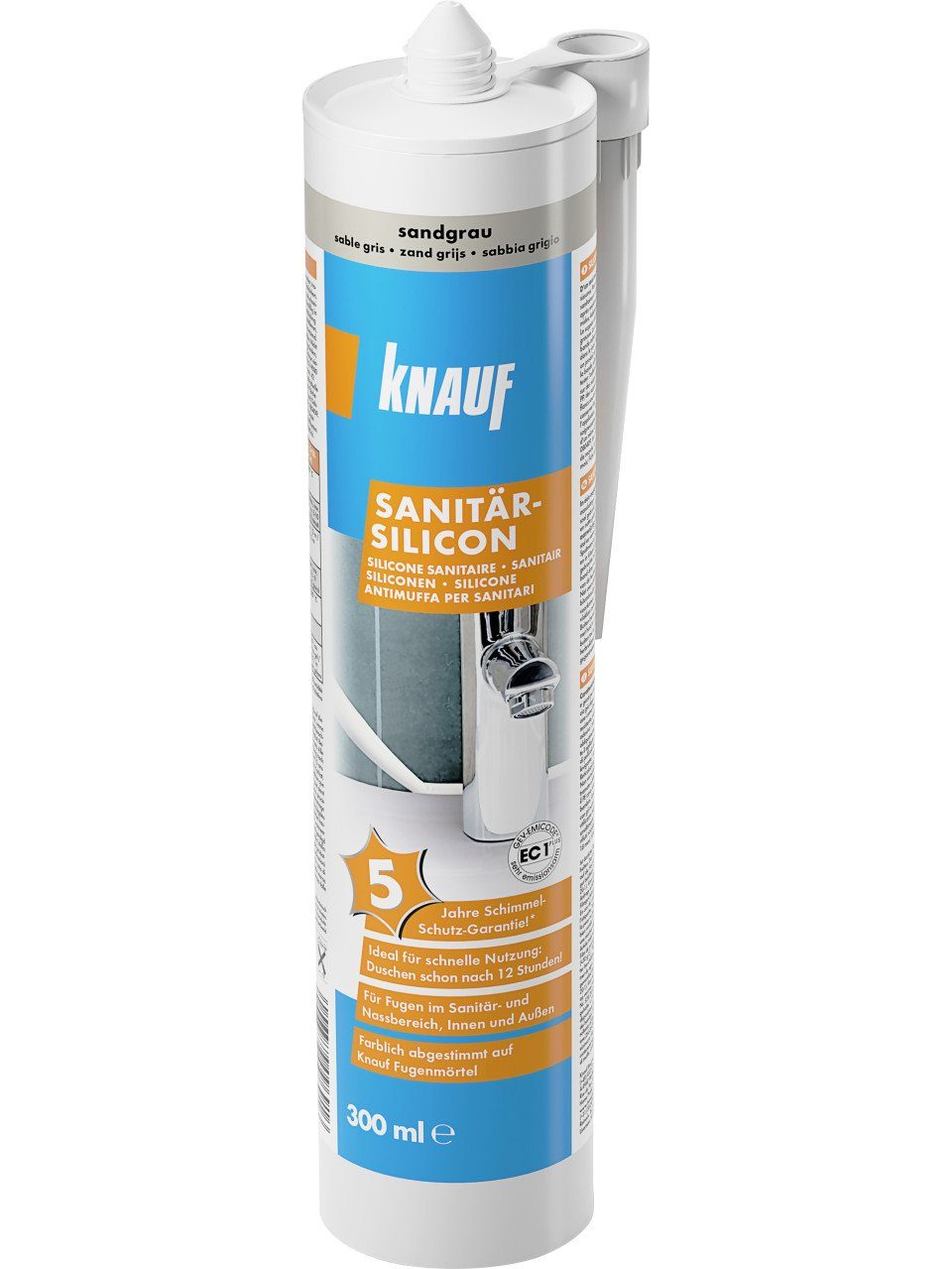 KNAUF Silikon Knauf Sanitär Silikon sandgrau 300 ml