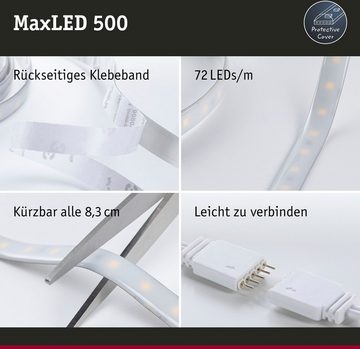 Paulmann LED-Streifen MaxLED 500 Basisset 1,5m Tageslichtweiß IP44 8,5W 825lm beschichtet, 1-flammig
