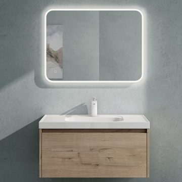 doporro Badmöbel-Set Badezimmermöbel Waschbecken-Unterschrank Waschbecken Salerno