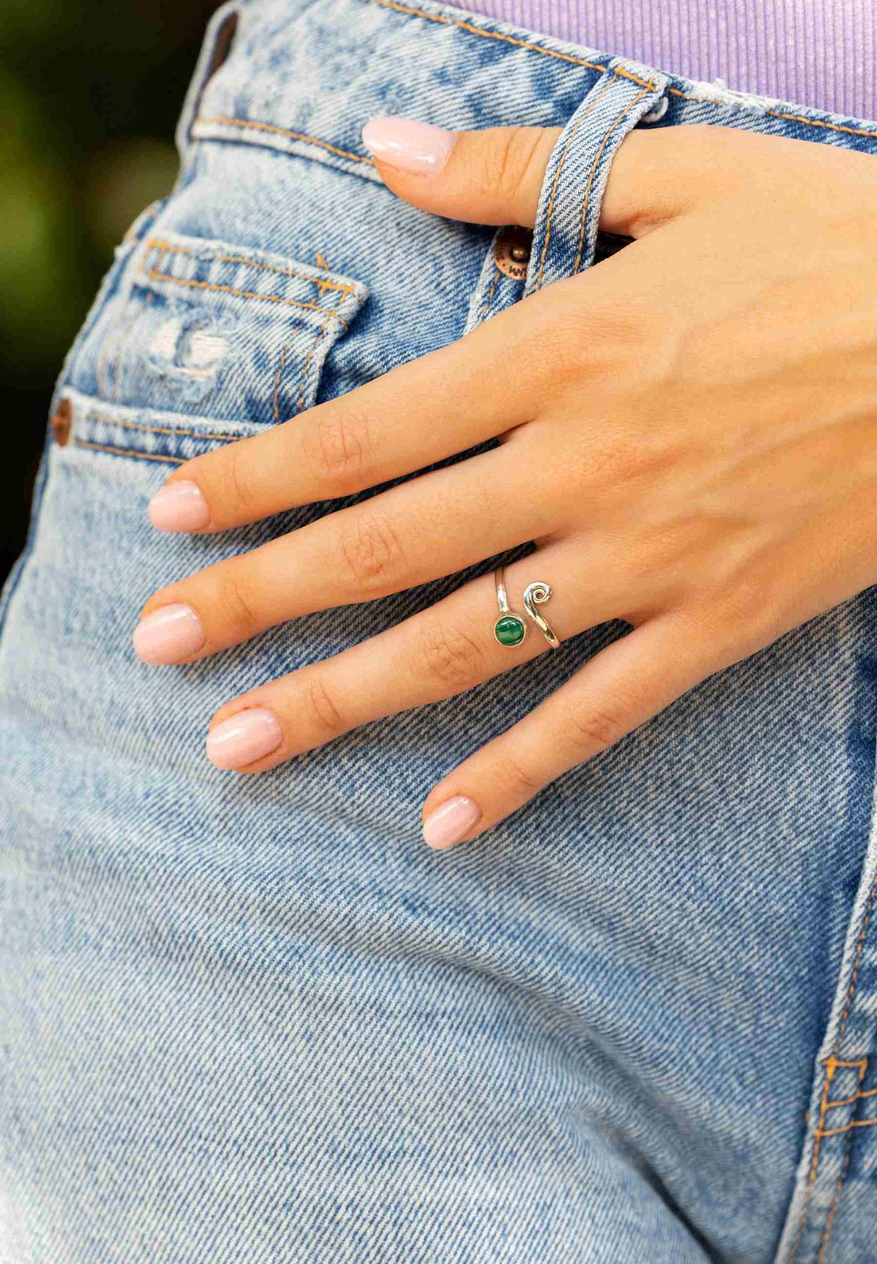 mantraroma Silberring (Ring mit Schmuckbeutel), Damenring aus 925er Silber