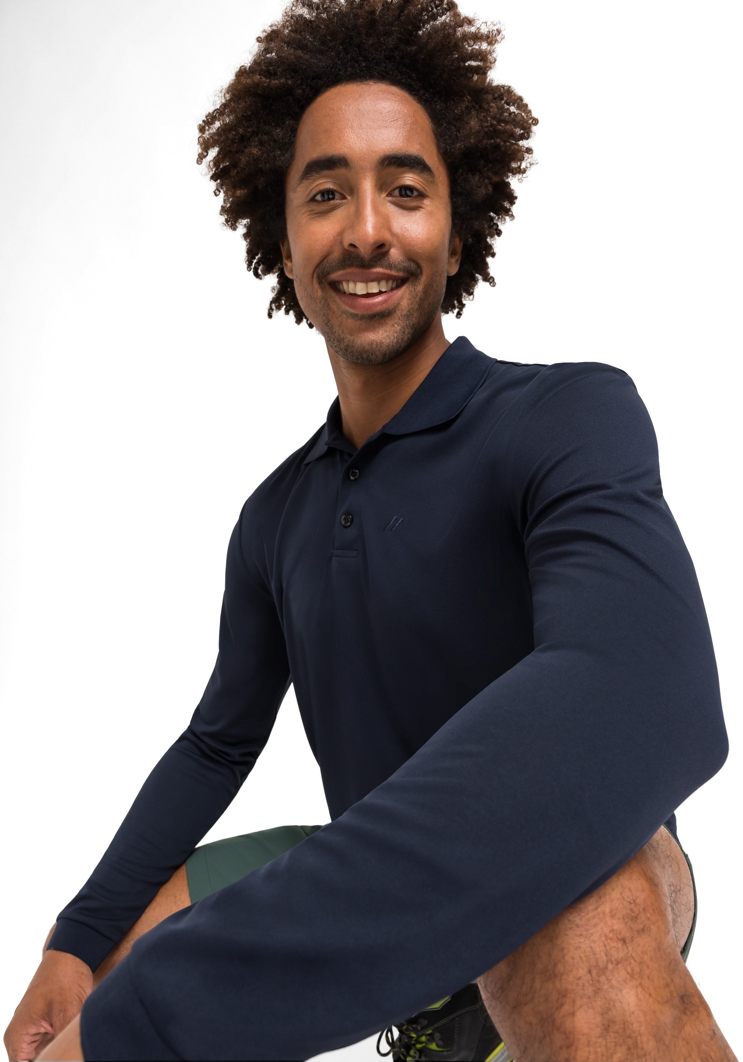 Maier Sports Langarm-Poloshirt Ulrich L/S Herren Polo langarm, leichtes Funktionsshirt, Langarmshirt, Reg. Fit