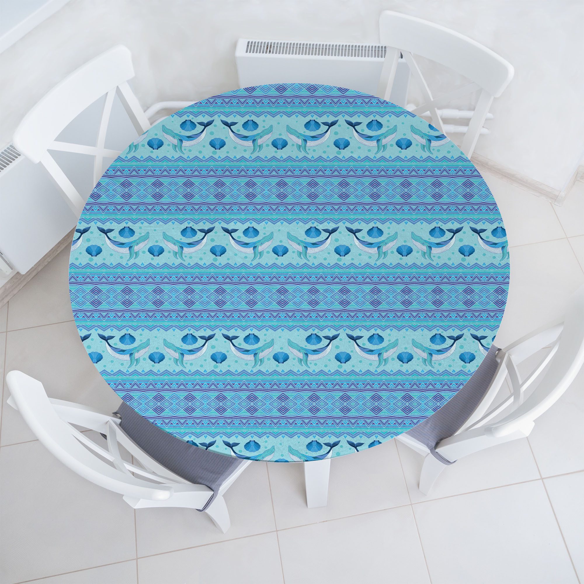 Tischdecke Rundum-elastische Stofftischdecke