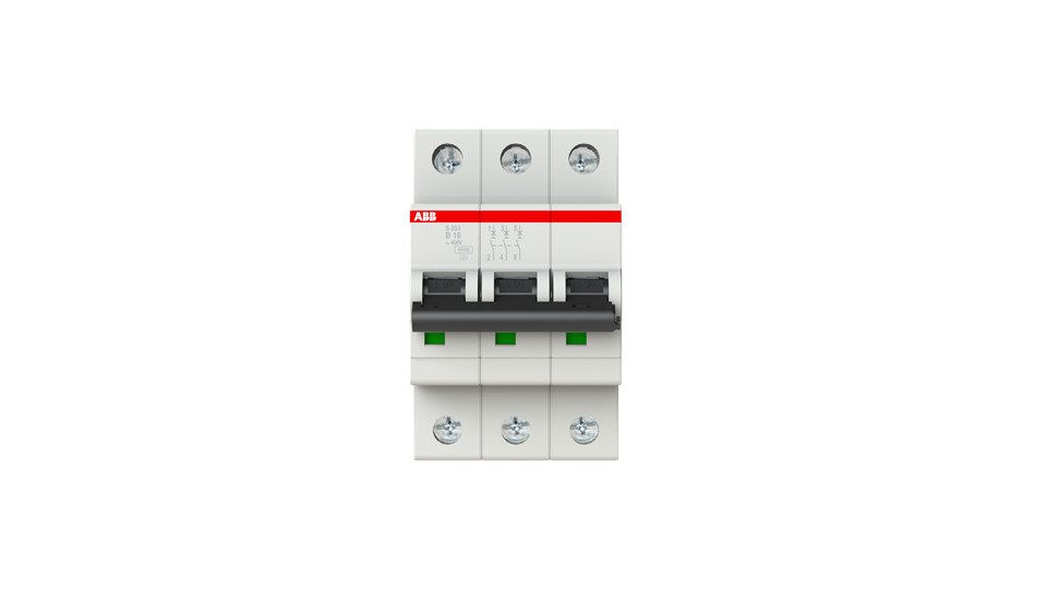 ABB Leitungsortungsgerät ABB Leitungsschutzschalter B16 16A, 3-polig