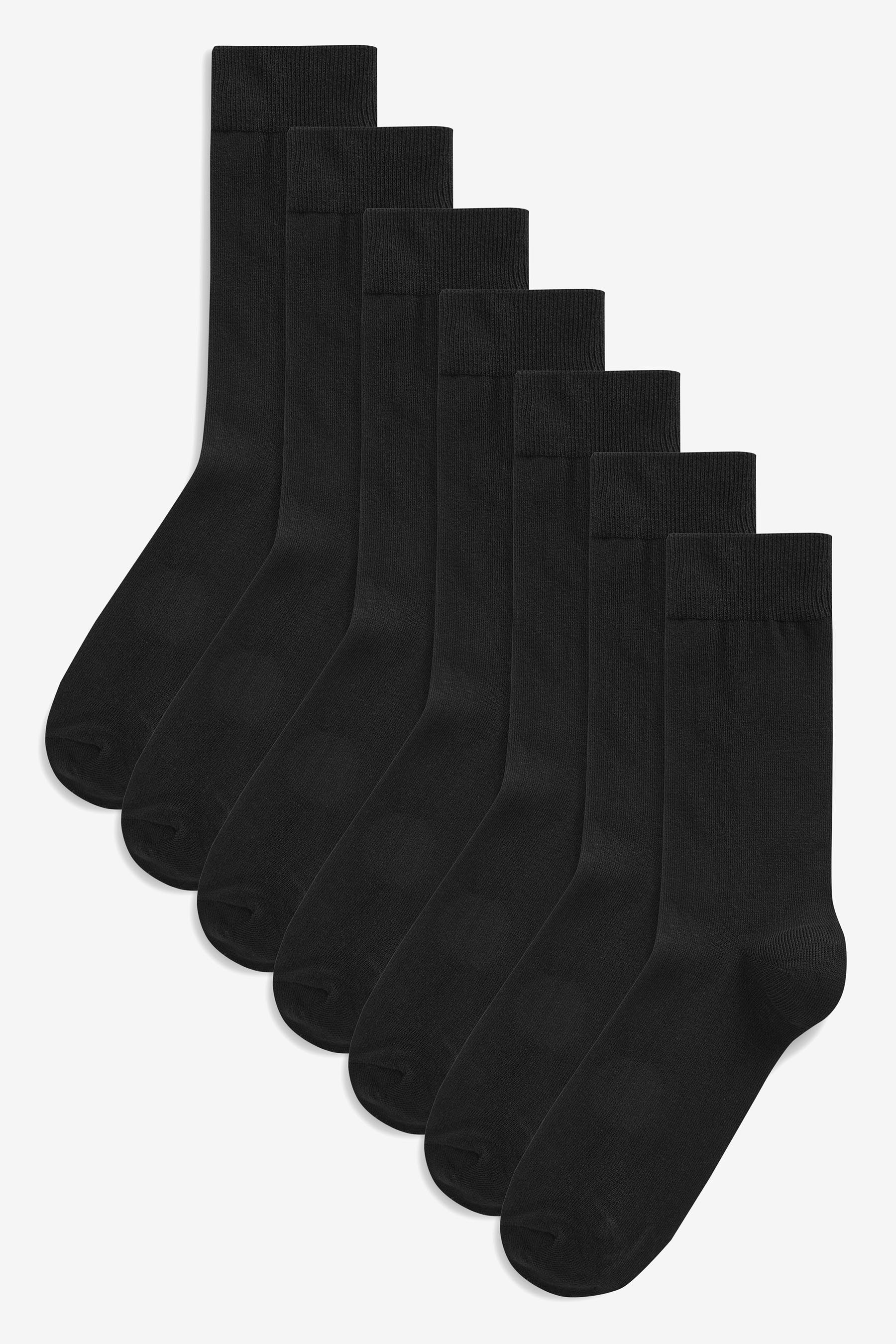 Kurzsocken Socken (7-Paar) Black 7er-Pack Next Essential im