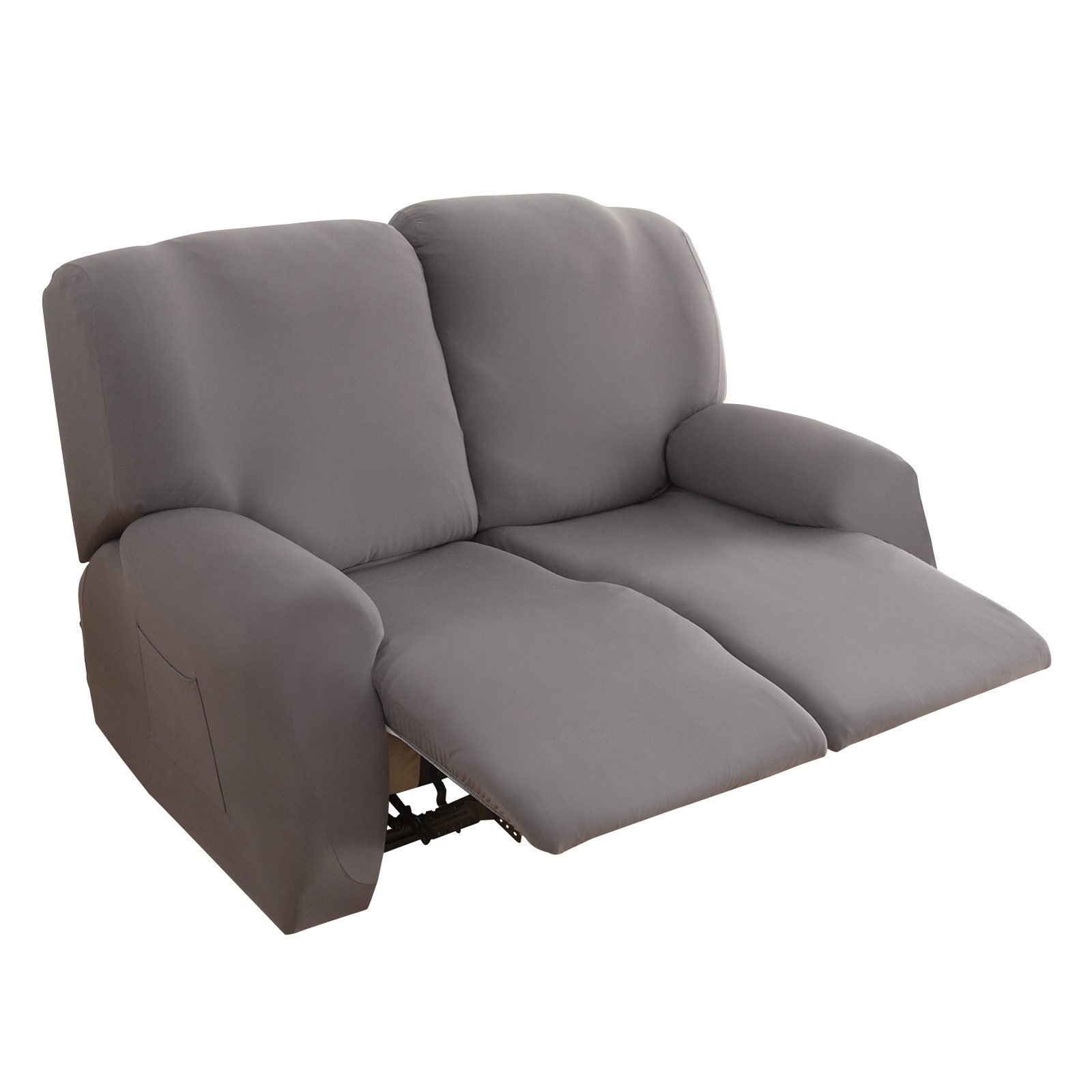 BTTO Relaxsesselhusse Sesselhussen,Stretch Sesselbezug,Milch Sesselschoner 4/6/8 Teile, Stuhlbezug Schutz,Möbelschutz für Komplett,Fernsehsessel Liege Sessel