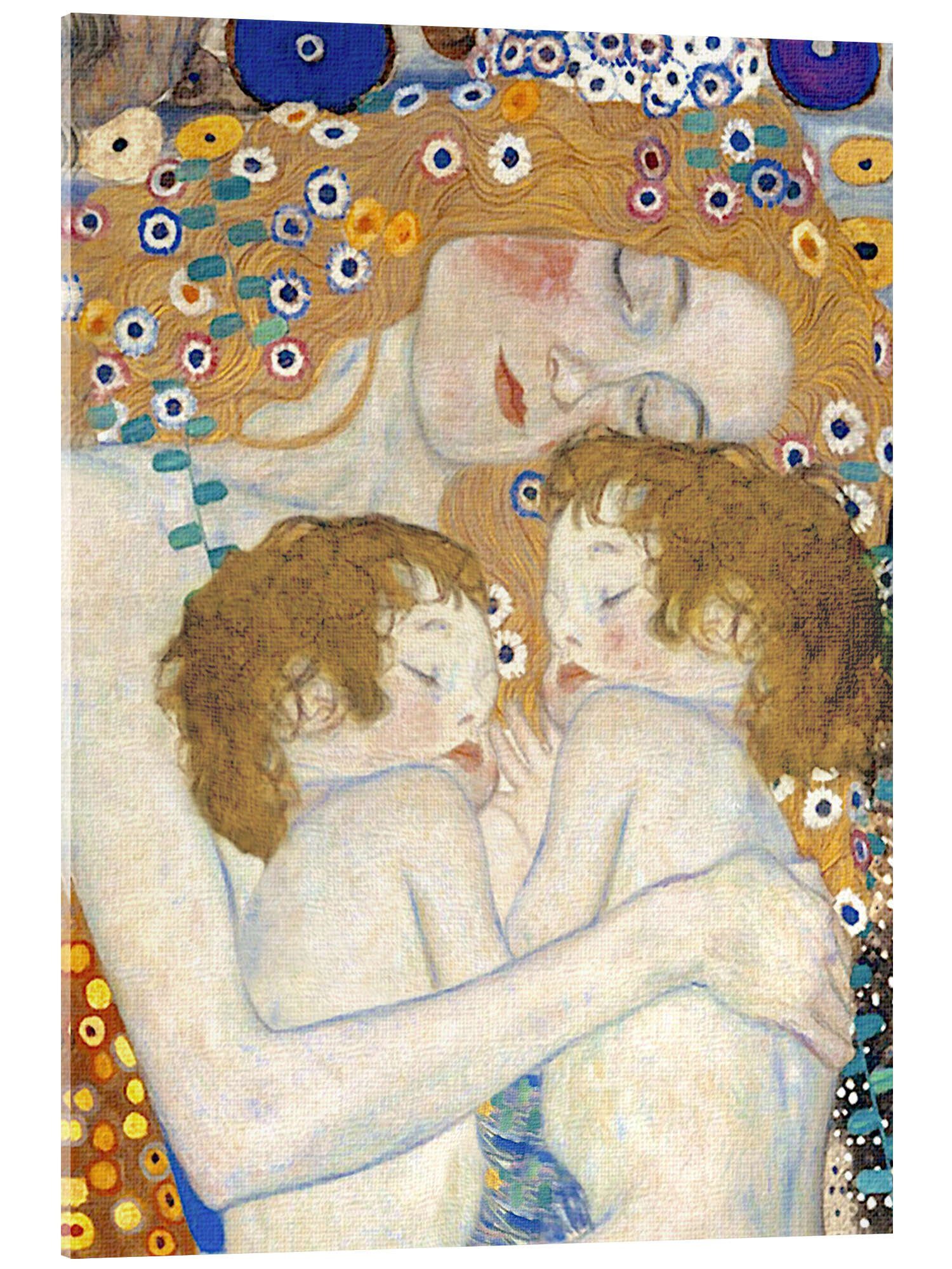 Posterlounge Wandbild Mutter und Zwillinge II, Gustav Klimt, erhältlich als Poster, Leinwandbild, Wandsticker oder Acrylglasbild