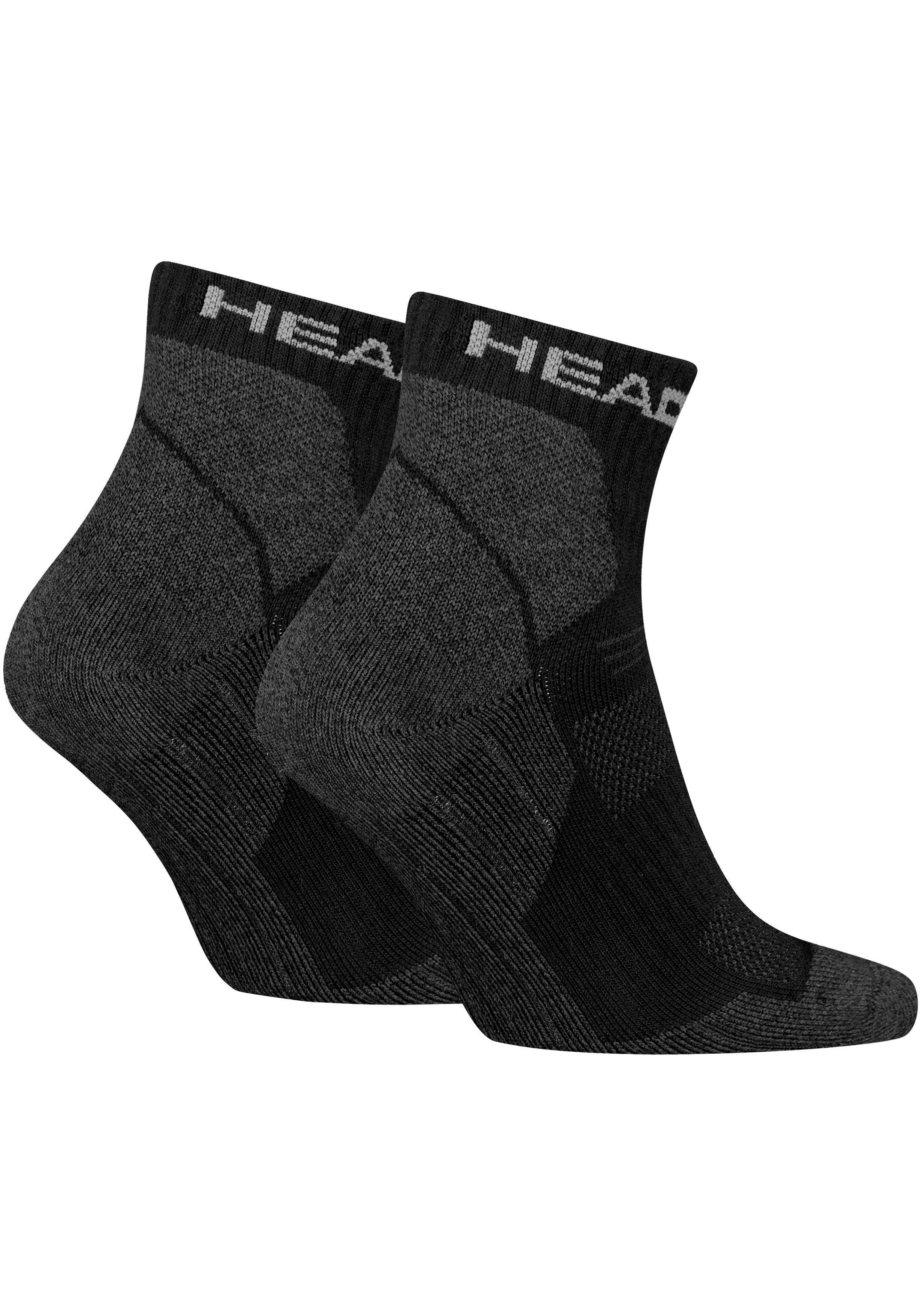 Head Kurzsocken HEAD HIKING ALL CLIMATES QUARTER 2P (2-Paar, 2 Paar) mit Logostickerei