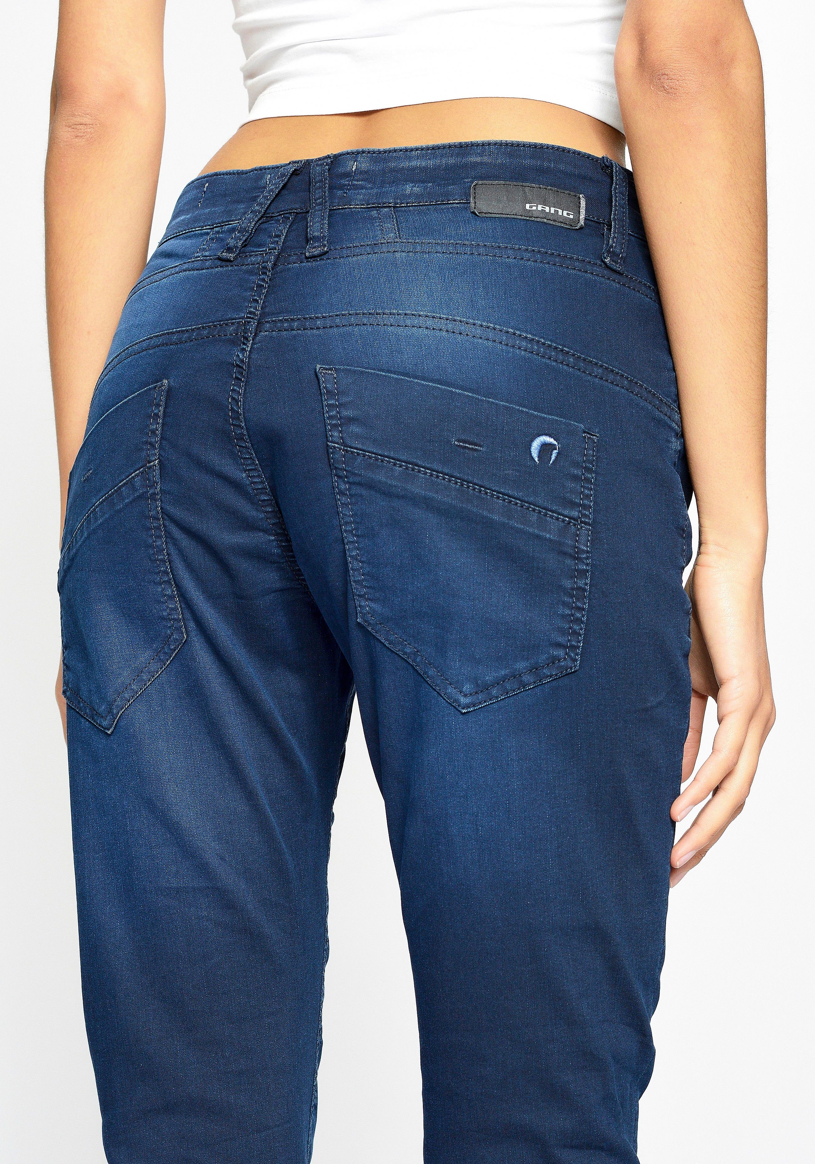 halb mit Knopfleiste GANG 94Gerda winterurban Relax-fit-Jeans offener