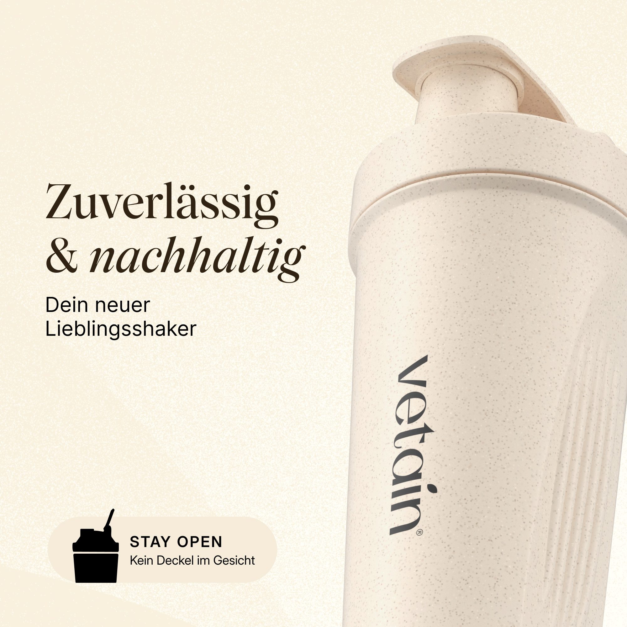 VETAIN Protein Shaker 700 ml - Auslaufsicher - BPA frei - Spülmaschinenfest, Kunststoff, Auslaufsicher, BPA frei, Spülmaschinenfest