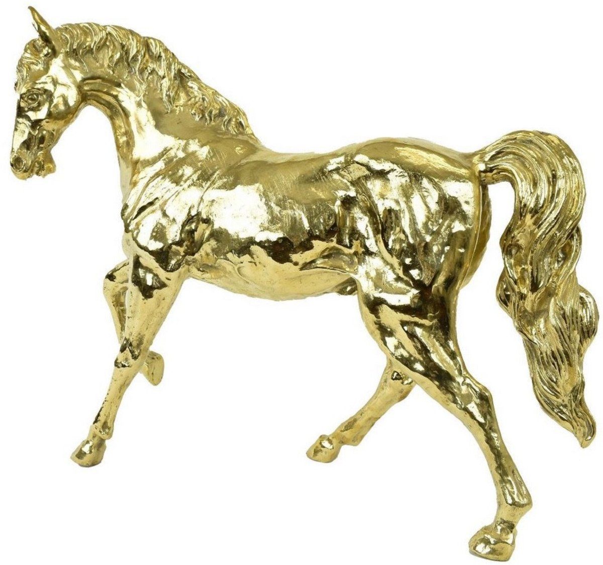 20 70 Dekofigur Luxus H. - Pferd - 80 Gold Padrino Accessoires - Dekofigur Deko Bronze Casa Kollektion Luxus Skulptur x cm Bronzefigur - x
