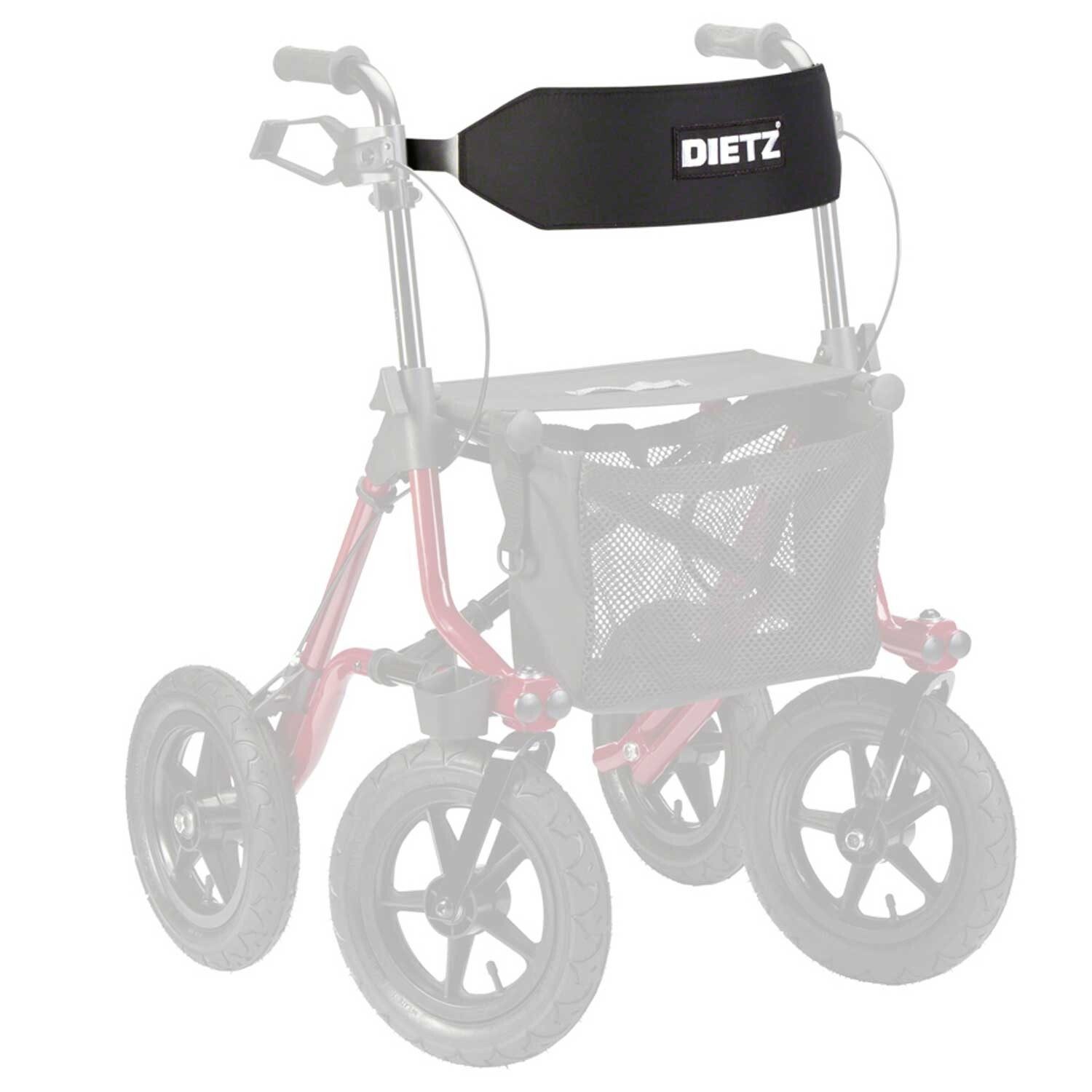 Dietz GmbH Tragegurt Komfort-Rückengurt komplett für Rollator schwarz, für Rollatoren, Komfortausführung