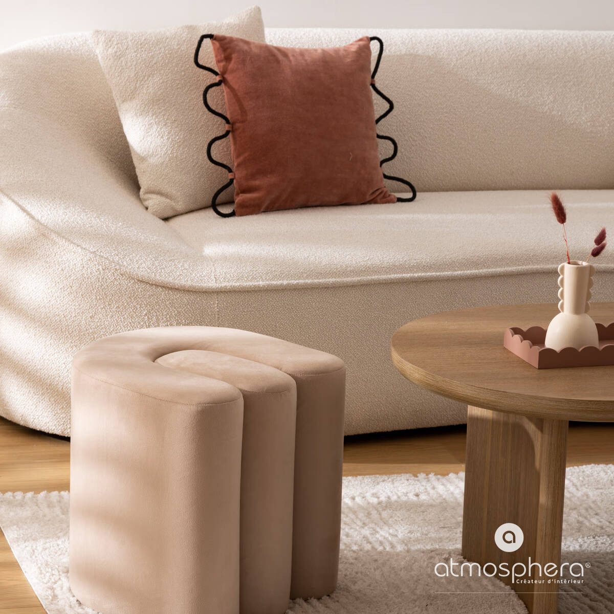 Atmosphera Créateur d'intérieur Polsterhocker (1 Stk., günstig online kaufen