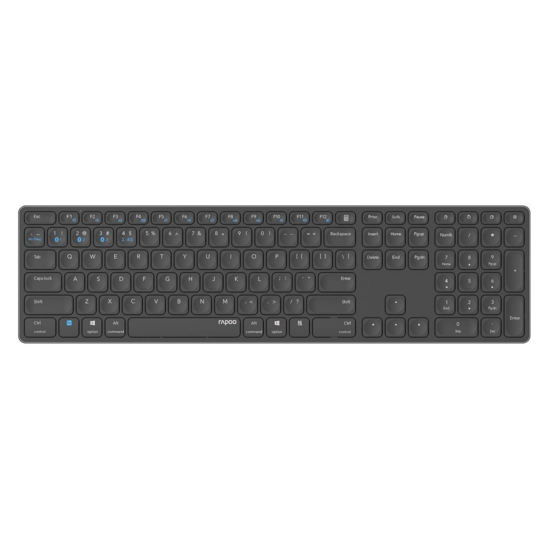 Rapoo E9800M kabellose Tastatur, Bluetooth, 2.4 GHz Wireless-Tastatur