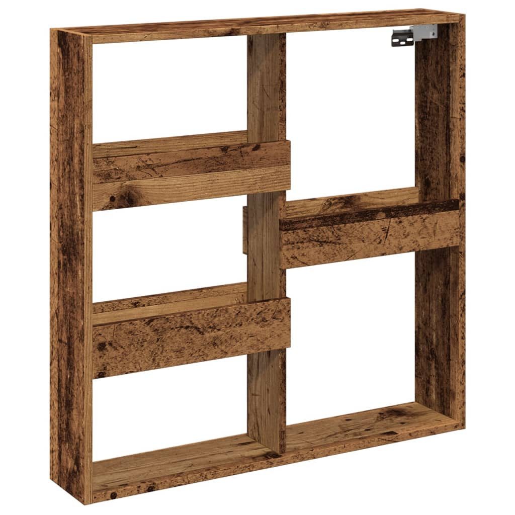 vidaXL Regal Wandschrank Altholz-Optik 80x15x80 cm günstig online kaufen
