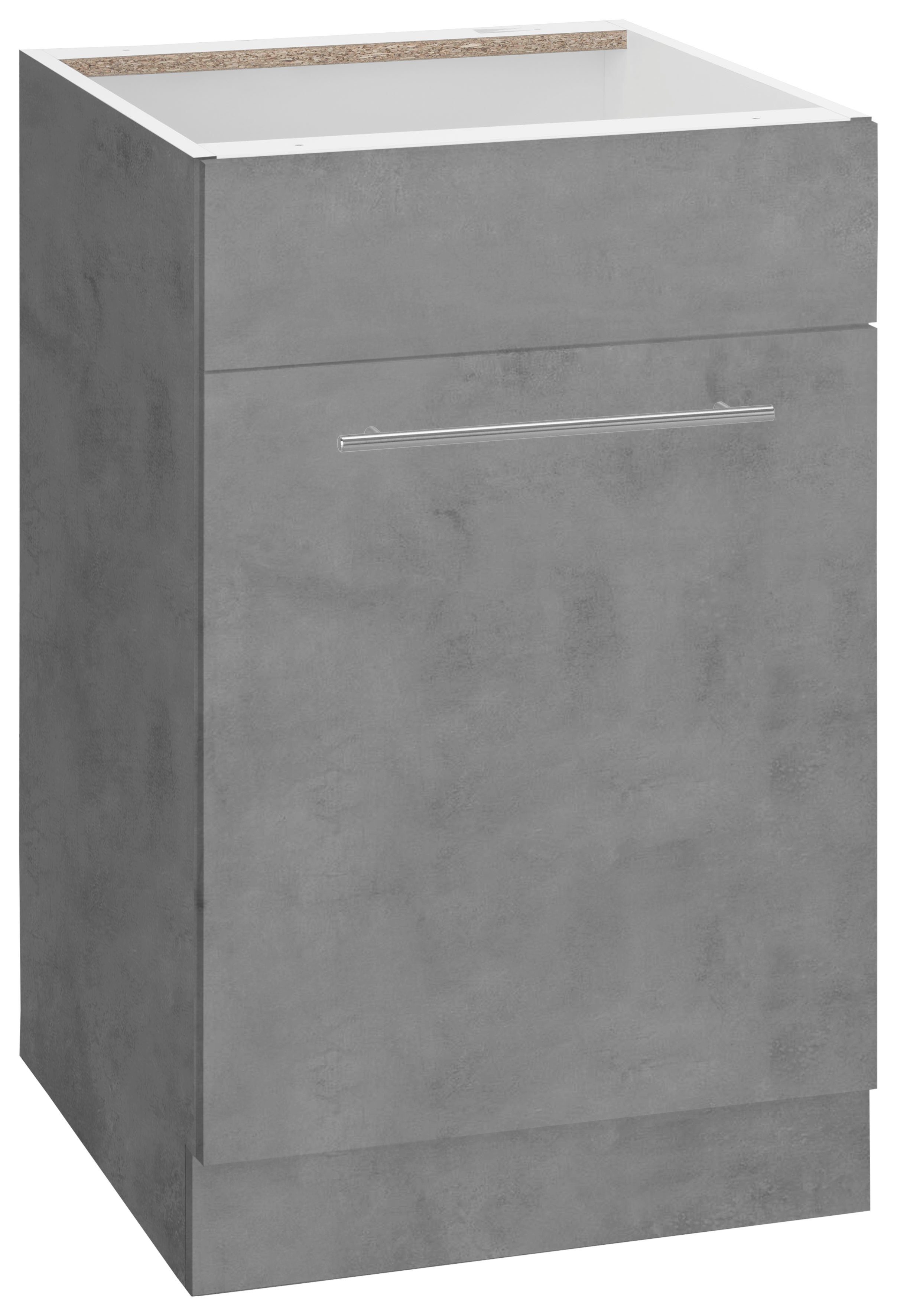 wiho Küchen Spülenschrank Flexi2 Breite 50 cm betonfarben/betonfarben