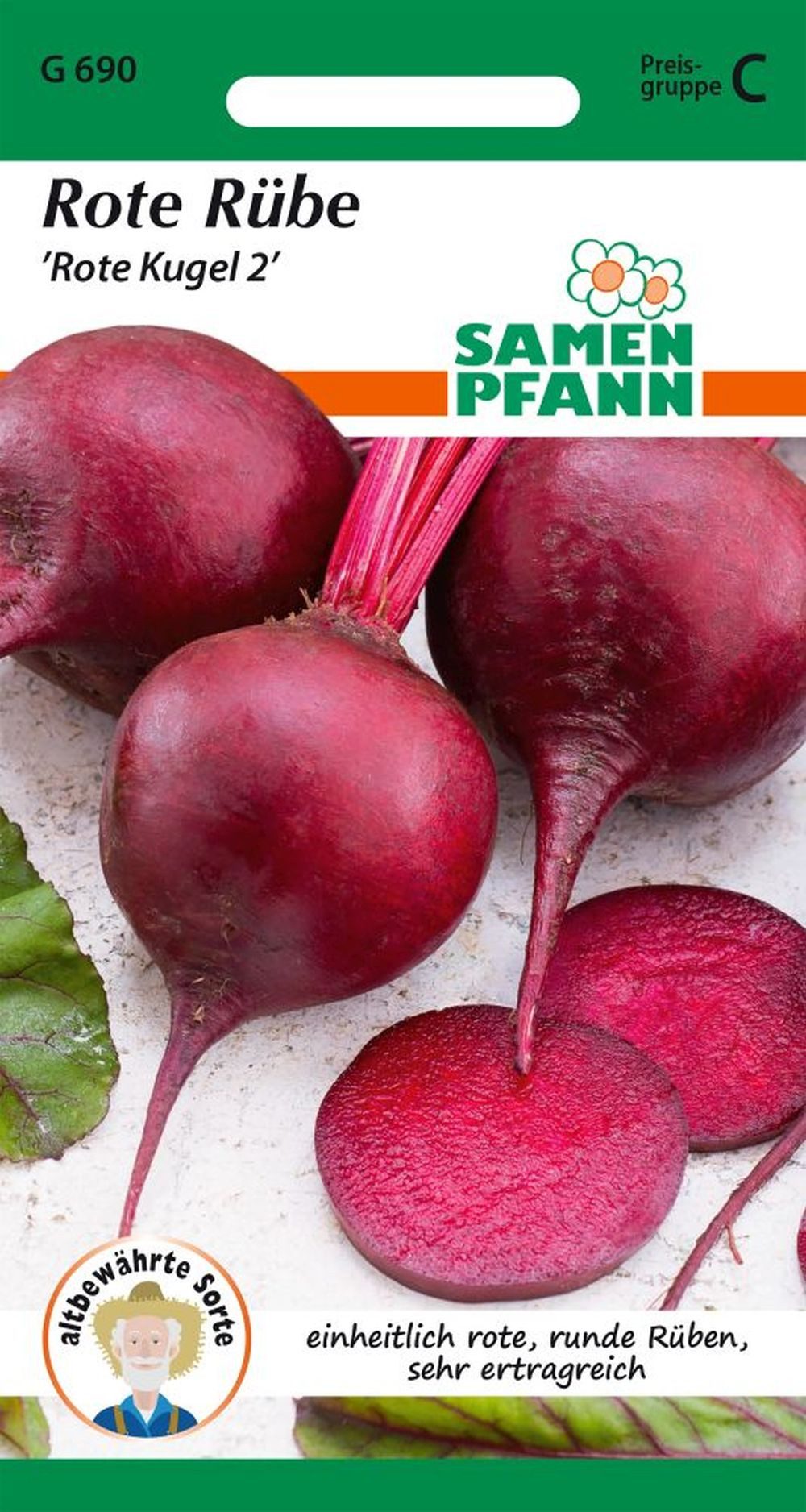 SAMEN PFANN Gemüsesamen Rote Rübe, Rote Kugel - Rote Beete Bete Saatgut Samen, Beta vulgaris