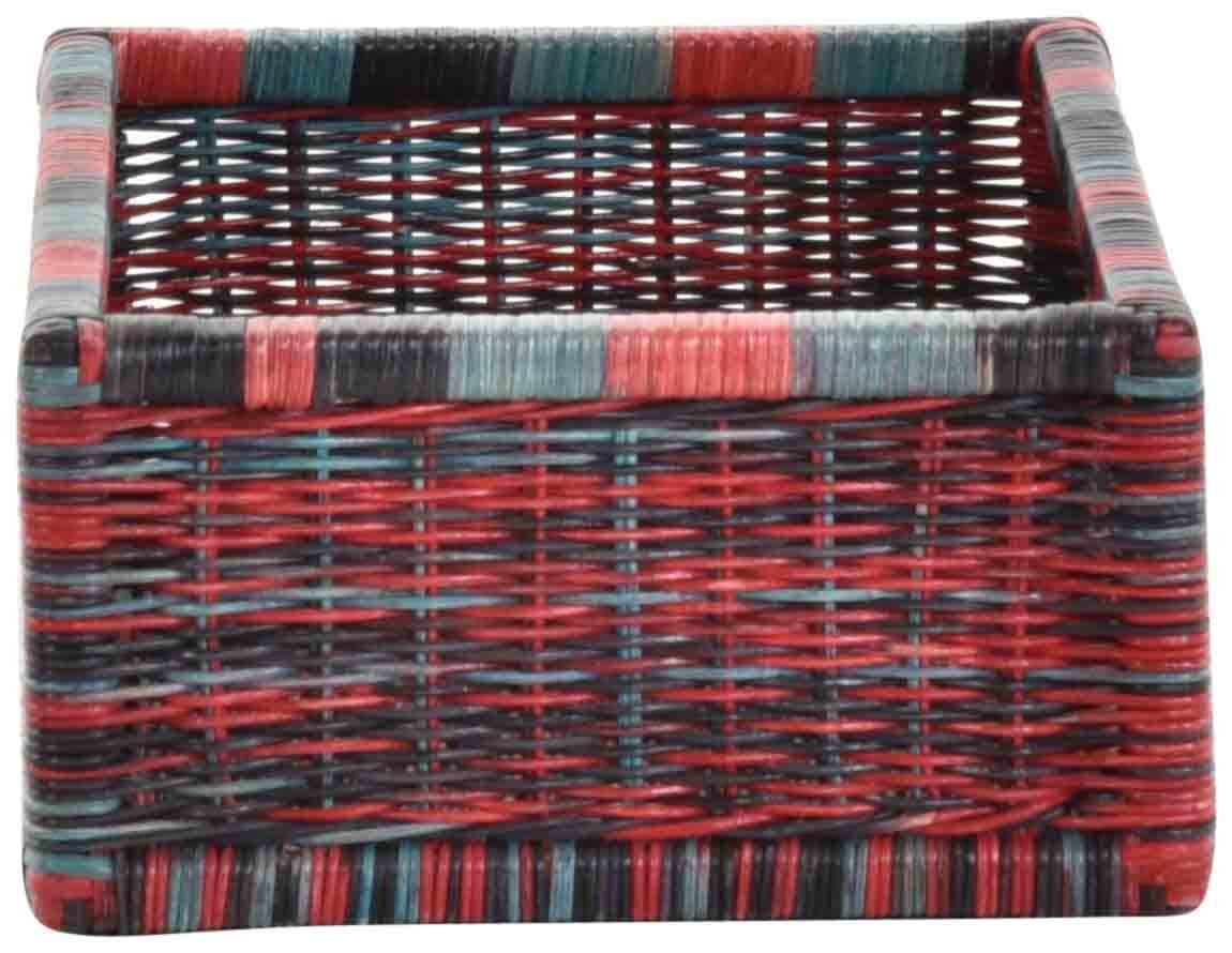 Schrankkorb Regal x Rot Regalkorb Aufbewahrungskorb Mix Krines Rattan Korb 2er 17,5 Korbset Set cm Set), (2-teiliges ca. 43 Regalkorb 32 geflochten Aufbewahrung Home x