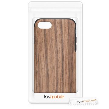 kwmobile Handyhülle Hülle für Apple iPhone SE / 8 / 7, Handy Case Cover Holz Schutzhülle - Holz Maserung Design