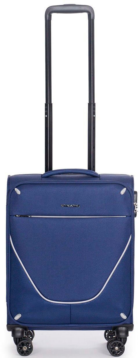 Stratic Weichgepäck-Trolley Strong S, 4 Rollen, Handgepäck Reisekoffer Reisegepäck Zahlenschloss