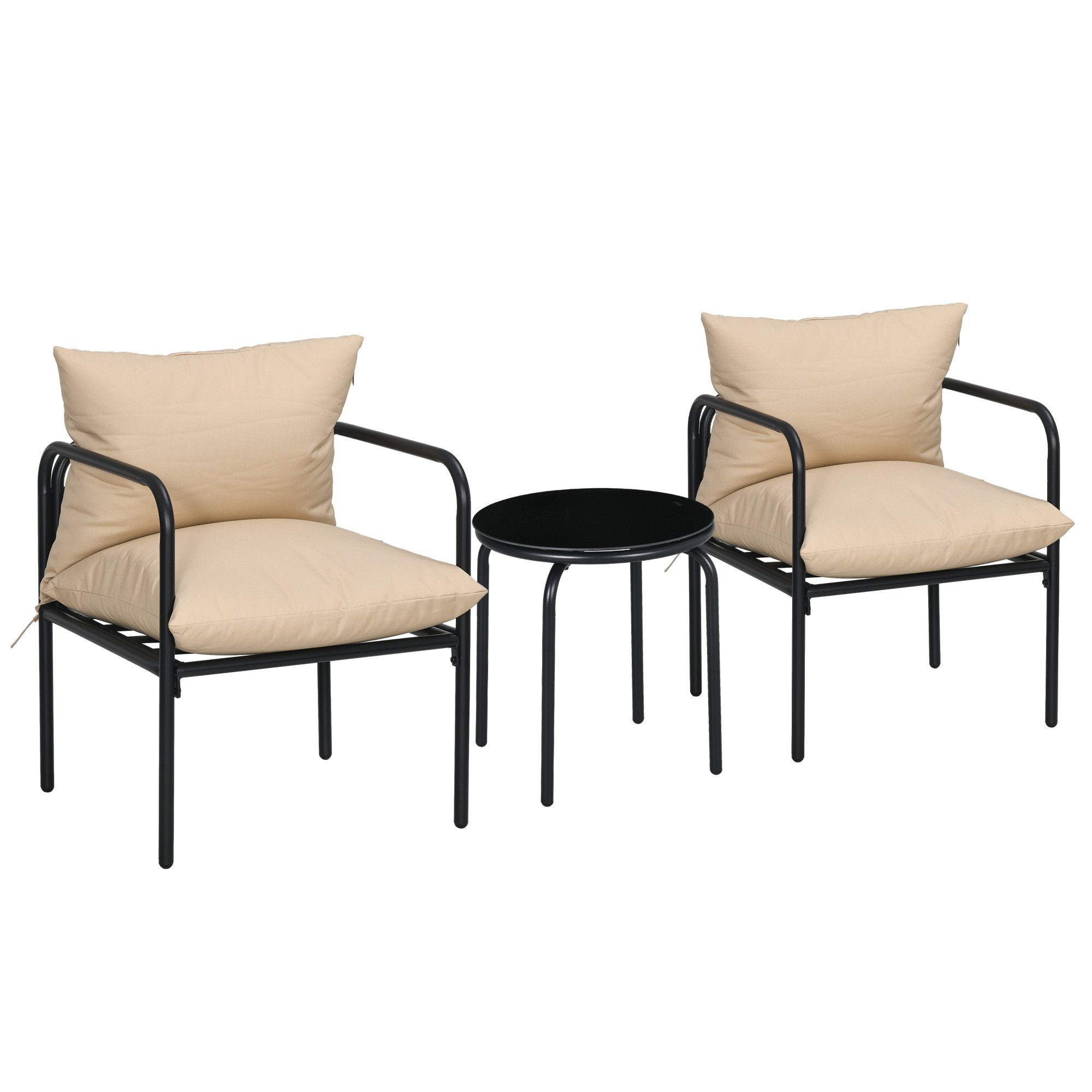 Outsunny Balkonset Bistro-Set mit 2 Stühlen, günstig online kaufen
