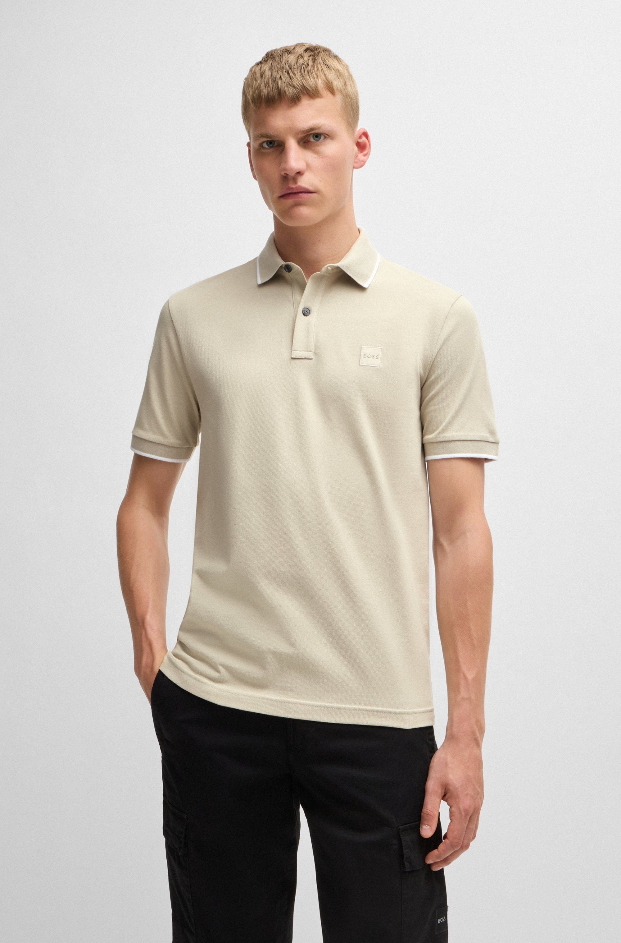 BOSS ORANGE Poloshirt Passertip mit BOSS Logo-Badge günstig online kaufen