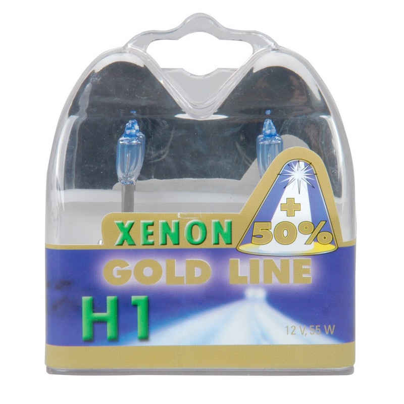 UNITEC »H1 Xenon Gold« KFZ-Ersatzleuchte, 2 St., Tageslichtweiß, Halogenlampen für Hauptscheinwerfer