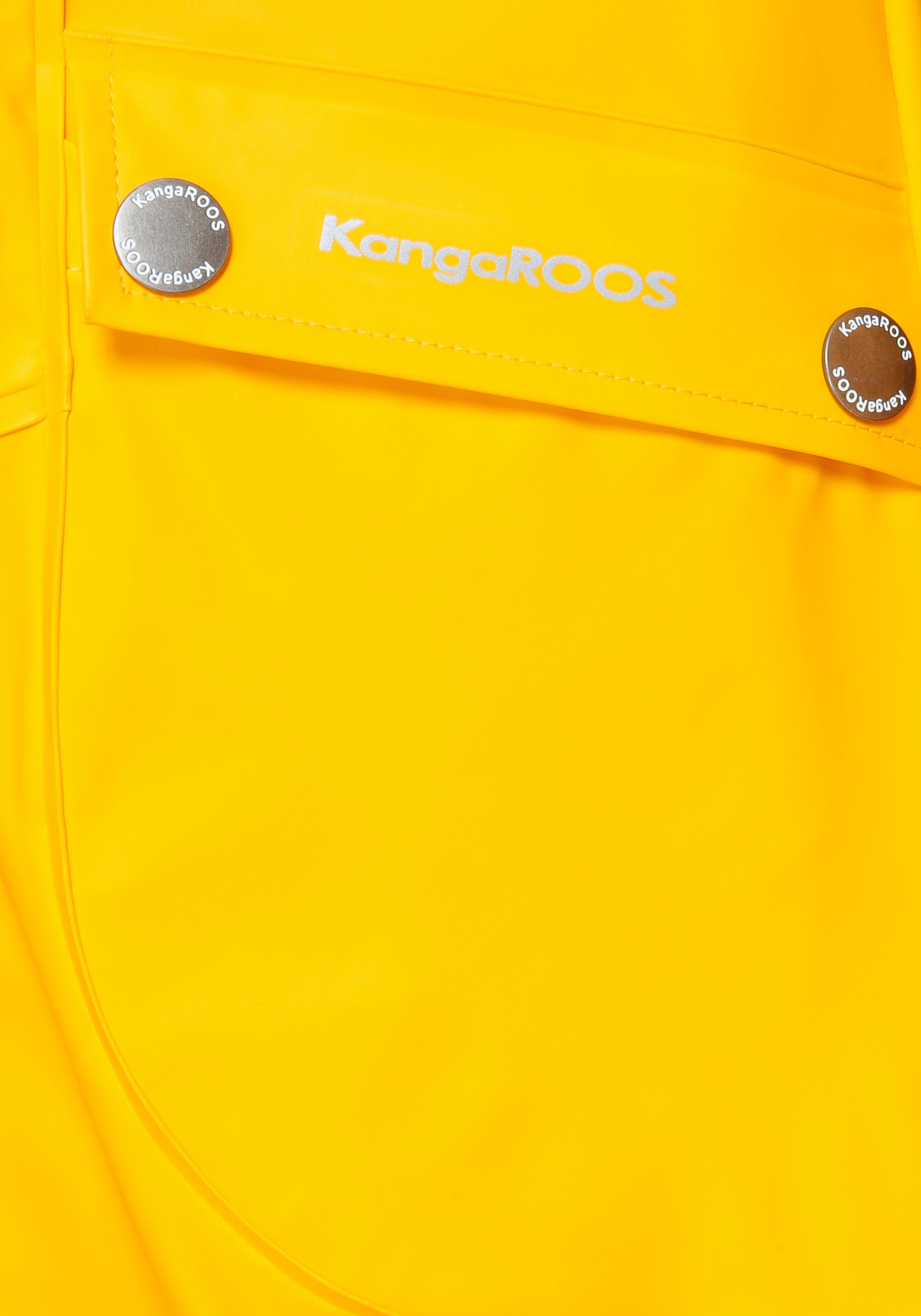 reflektierenden mit Regenjacke gelb KangaROOS Logo-Drucken