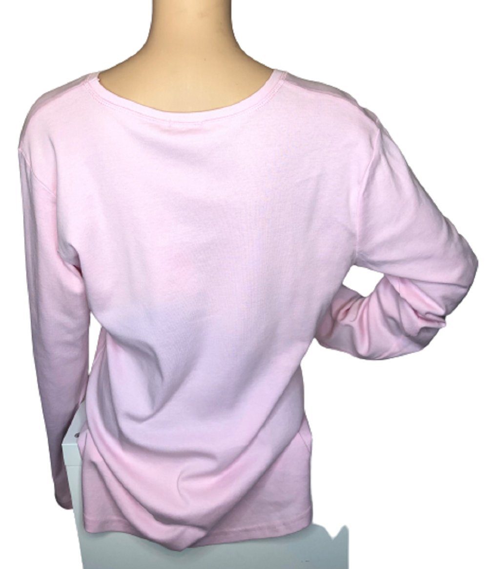 Bellybutton Umstandsshirt mit rosa N-22925 Langarm Aufdruck "Kurvenstar"