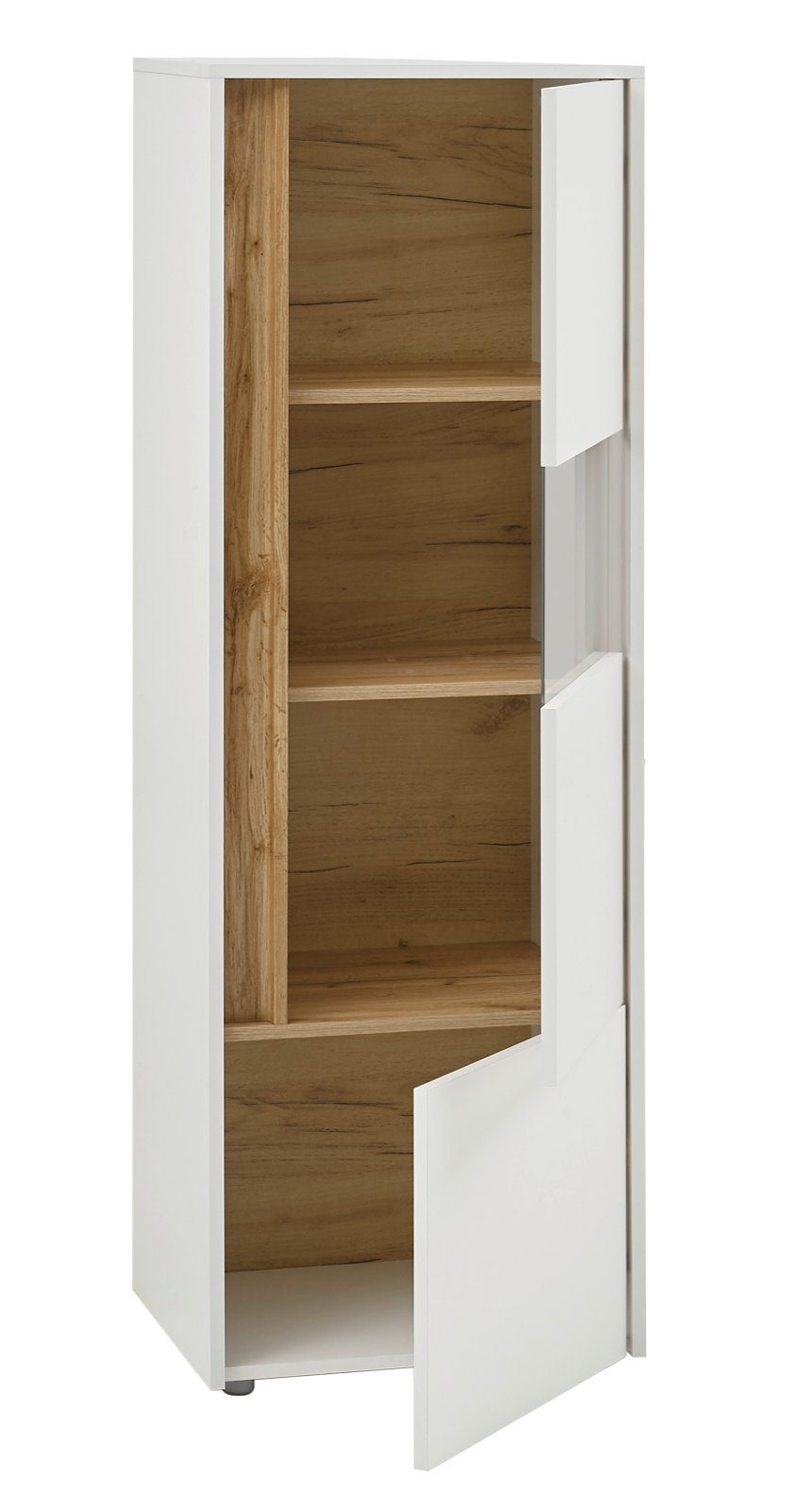 Furn.Design Wohnwand 5-teilig Eiche, Wotan weiß x cm), Hänge-Lowboard mit mit in 180 (Set 440 Center