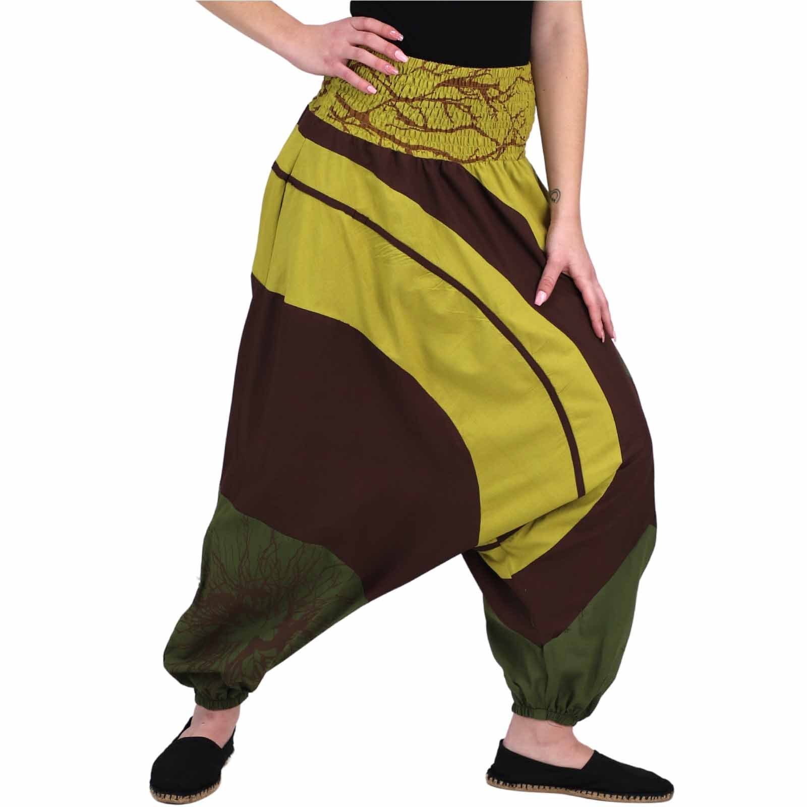 KUNST UND MAGIE Haremshose Goa Haremshose "The Tree" Ibiza Strandhose, Wellnesshose Boho