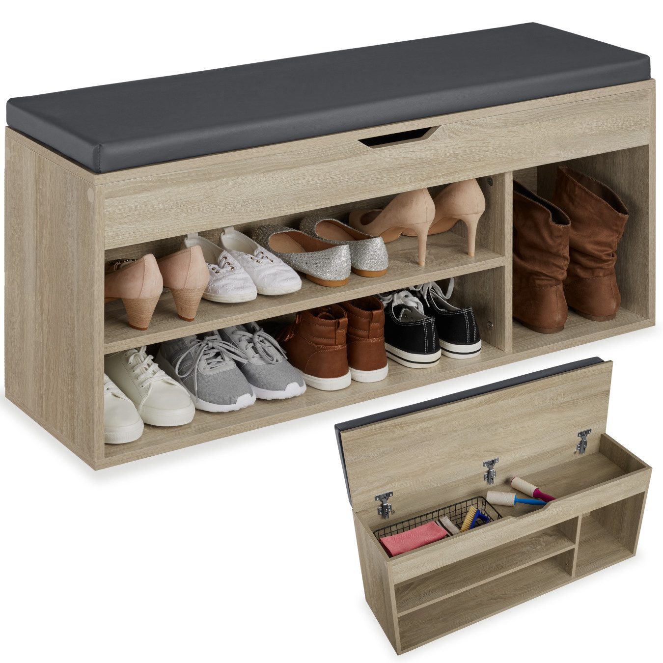 tectake Schuhschrank Schuhbank (Komplettset, 1-St., inkl. günstig online kaufen