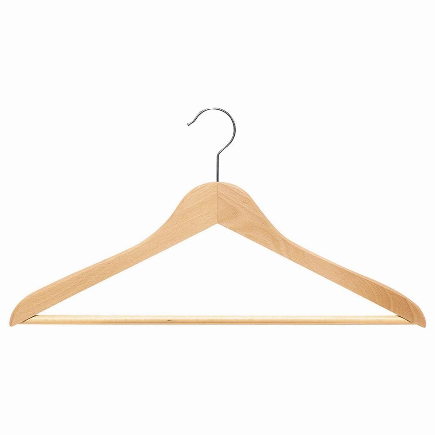 Rudolf Weber Kg Kleiderbügel Konfektionsbügel mit Steg 45 cm Natur/lackiert gewachst