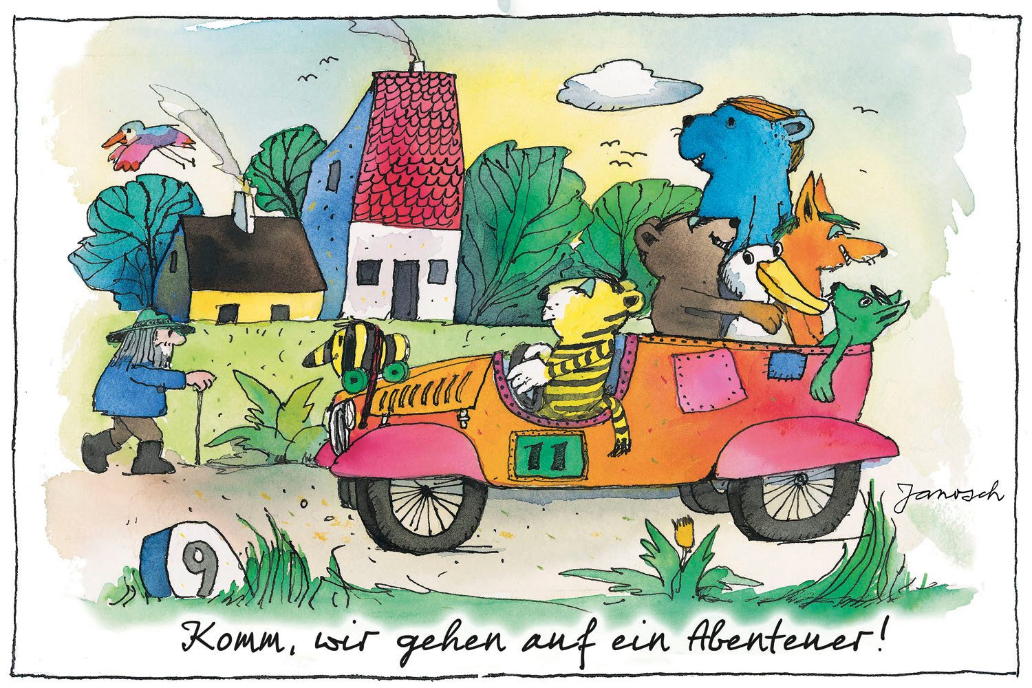 LuckyLinde Leinwandbild Der kleine Tiger und der kleine Bär - Abenteuer, Bär, Bären, Ente, Enten, Figuren, Filmfiguren, Liebessprüche, Motivationsbilder, Natur, Schriftzug, Sprüche, Teddy, Tiere, Tiger, little star (1 St), Exklusive JANOSCH Kindermotive