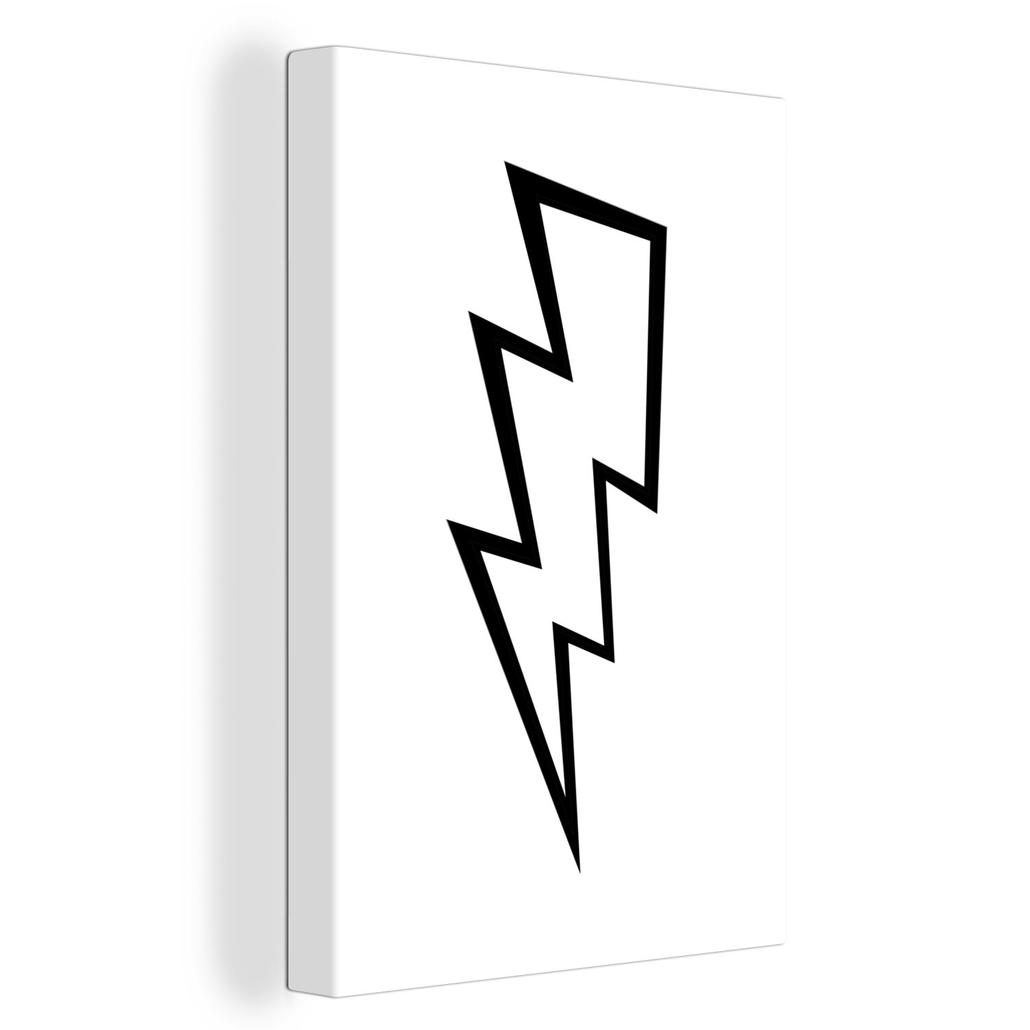 OneMillionCanvasses® Leinwandbild Cartoon Illustration eines Blitzes, (1 St), Leinwandbild fertig bespannt inkl. Zackenaufhänger, Gemälde, 20x30 cm