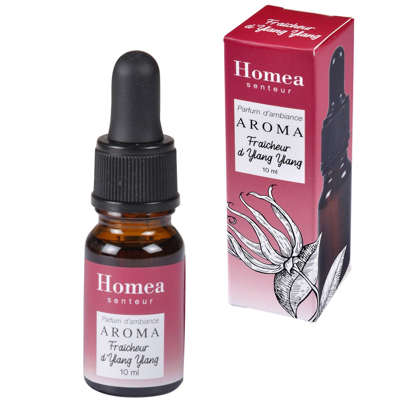 Homea Duftöl Ylang-Ylang (10ml) - Blumiger Duft für Diffuser & Duftlampe - Wellness (1-St), Fördert eine angenehme Atmosphäre