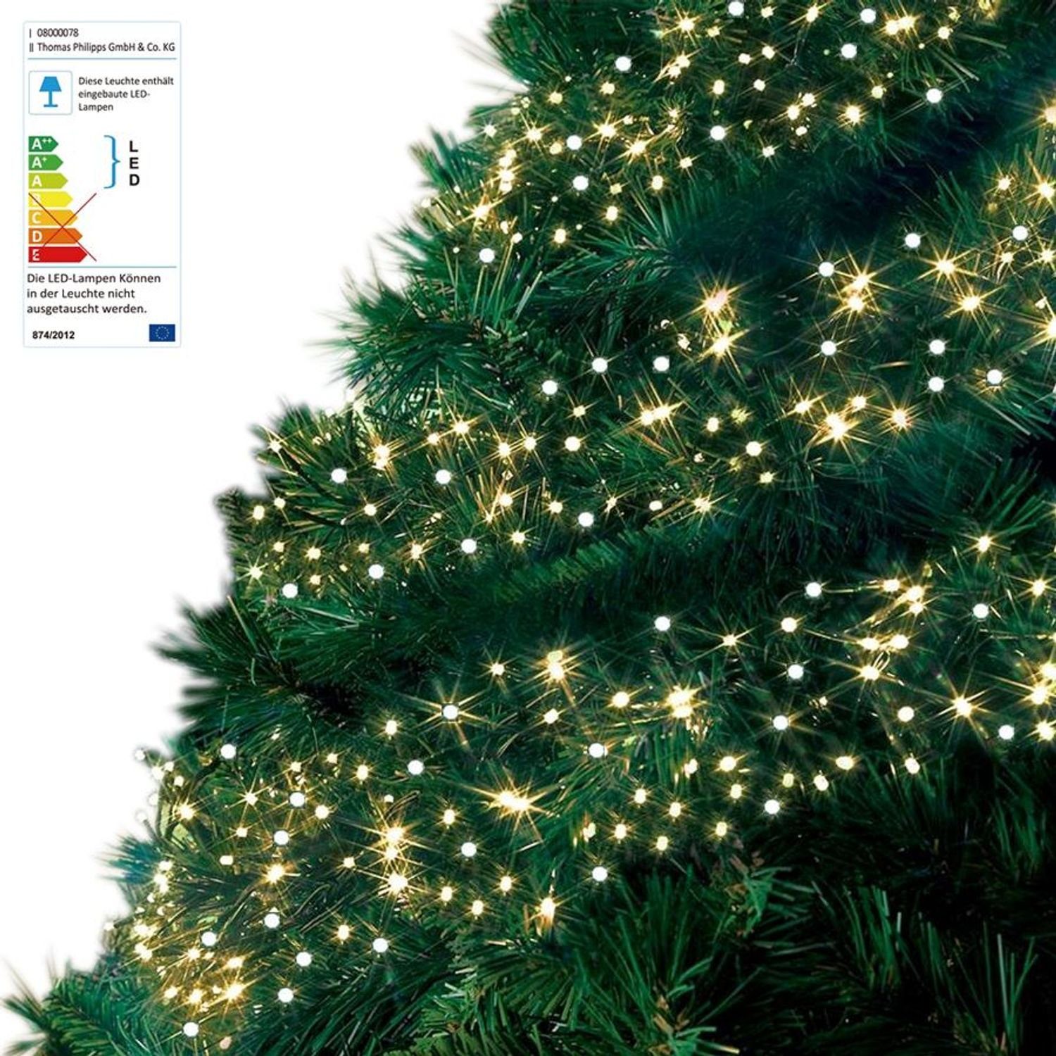 BURI Lichterkette LED Cluster-Lichterkette 10,5m Büschellichterkette Weihnachtsdeko