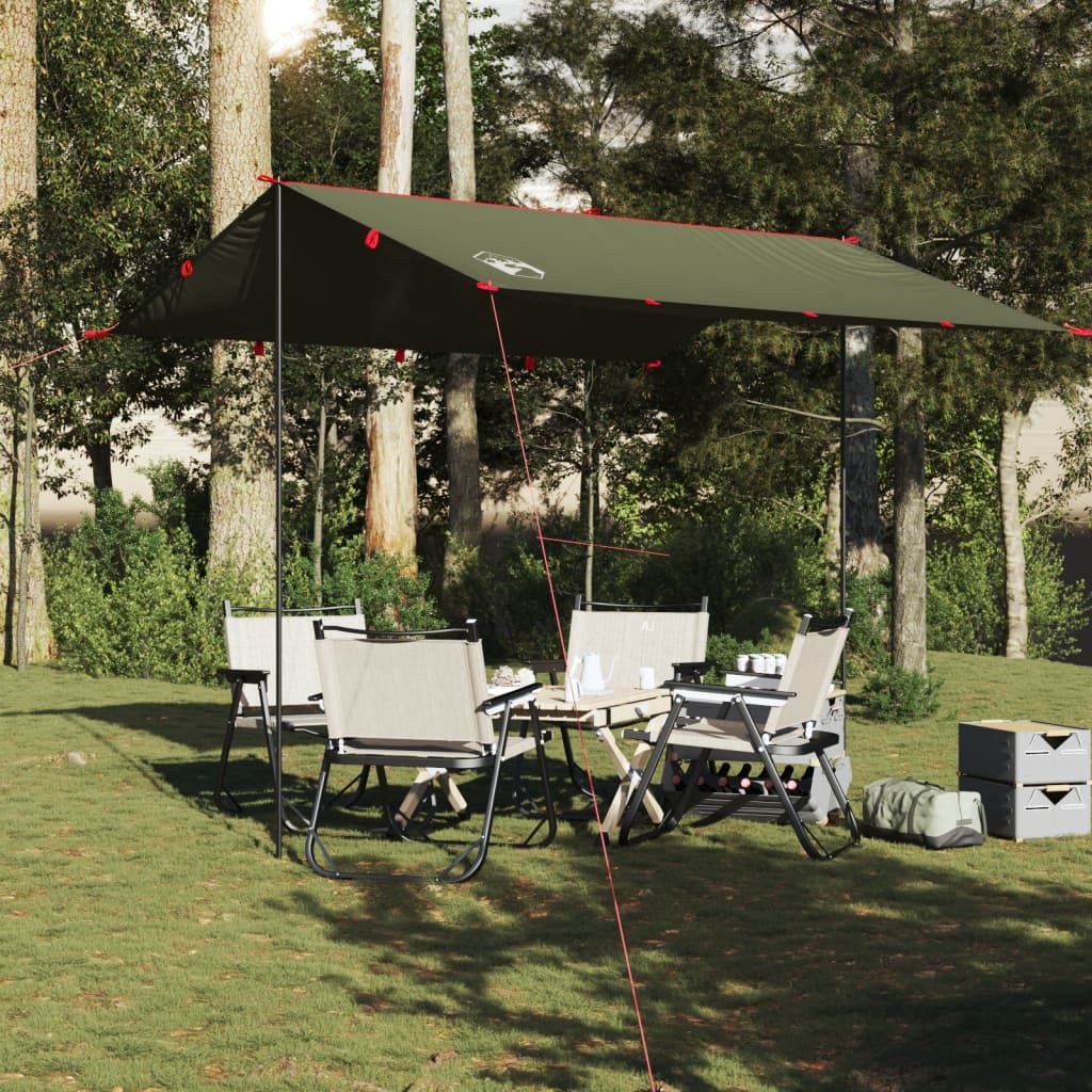 vidaXL Kuppelzelt 306 x 306 cm Tarp Olivgrün 306x306 cm Wasserdicht