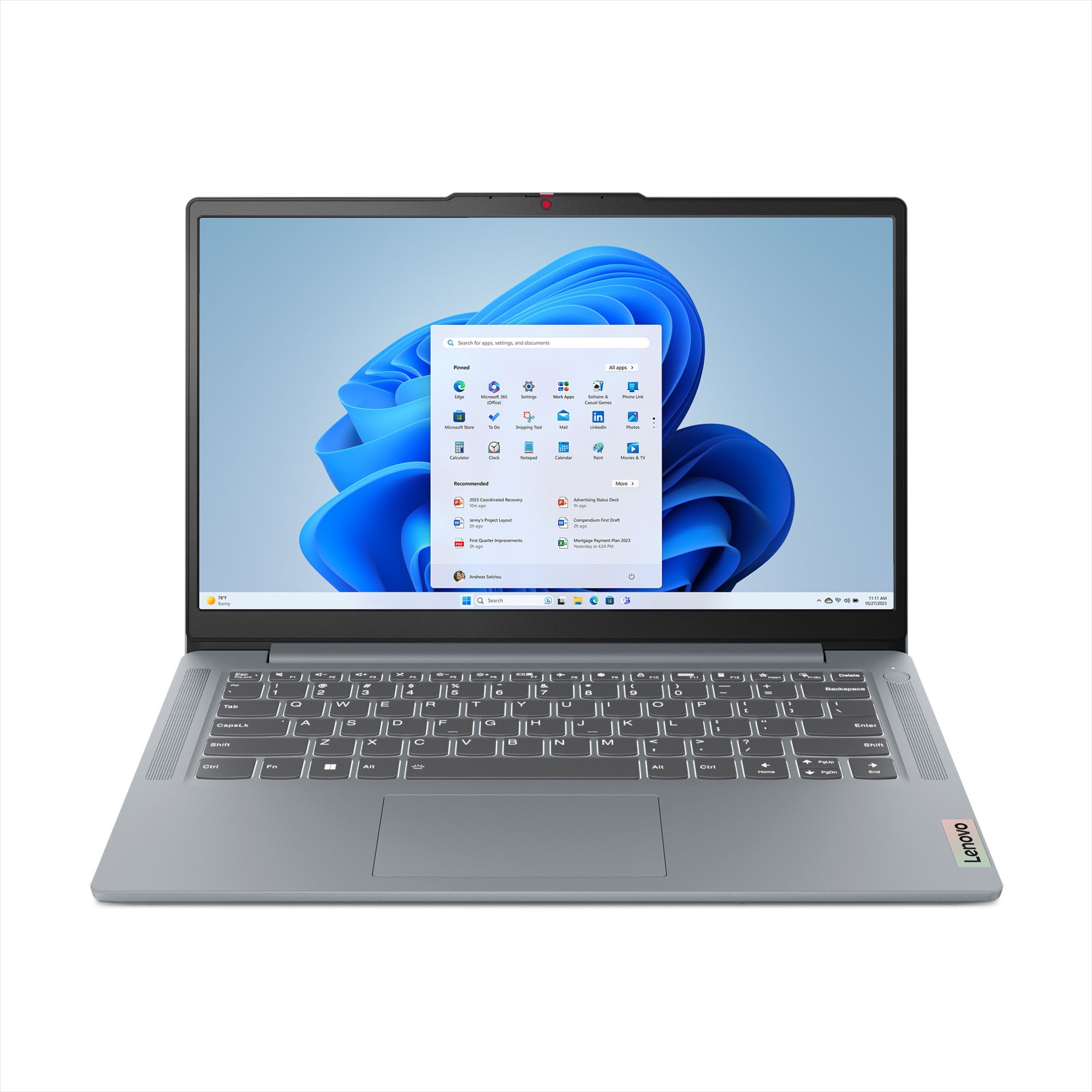 Lenovo IdeaPad Slim 3, fertig eingerichtetes Business-Notebook (35,60 cm/14 Zoll, Intel Core i5 12450H, Intel UHD Graphics, 500 GB SSD, #mit Funkmaus +Notebooktasche)