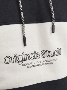 Jack & Jones Sweatshirt Design Kapuzenpullover Hoodie mit Bauchtasche JORLAKEWOOD 6542 in Schwarz