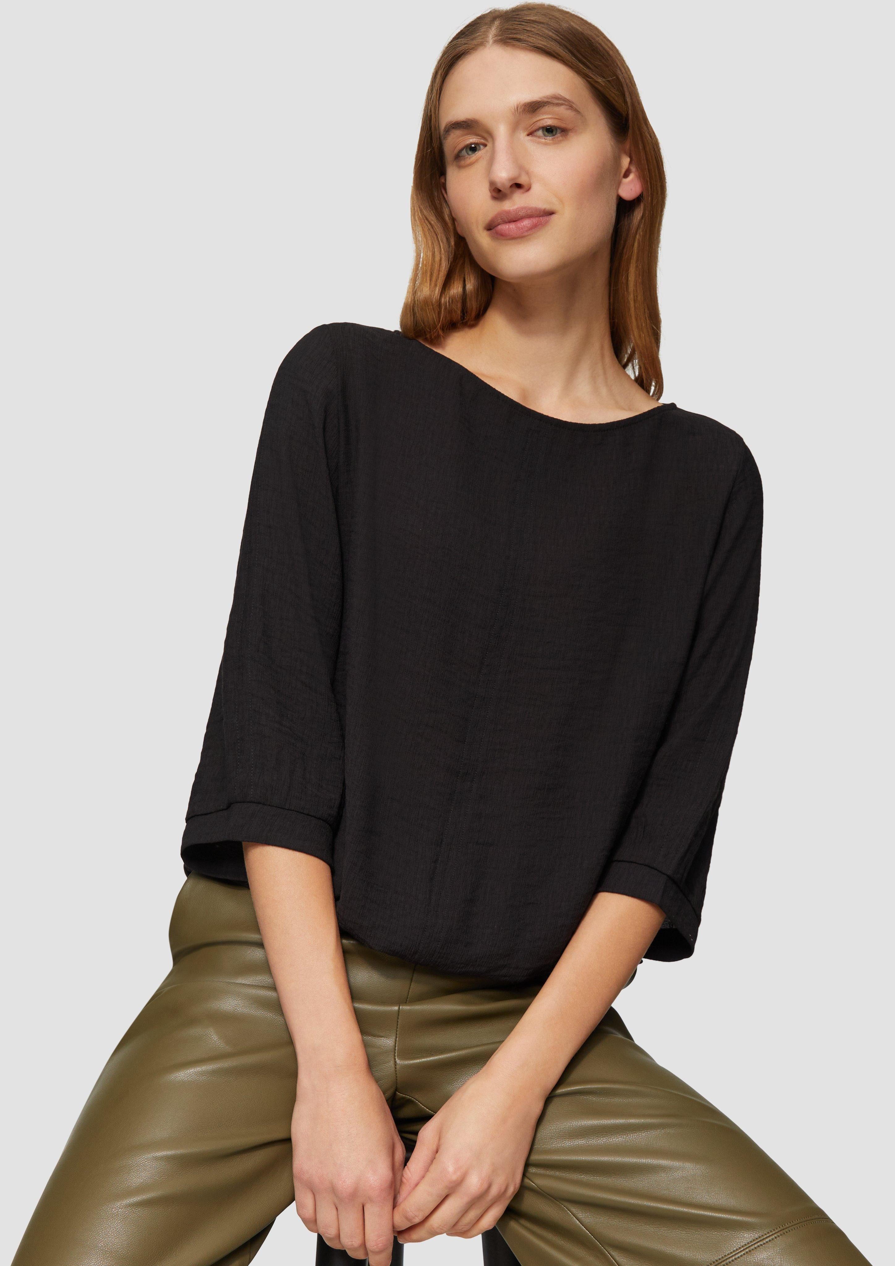 s.Oliver 3/4-Arm-Shirt Fabricmix-Shirt im Relaxed Fit günstig online kaufen