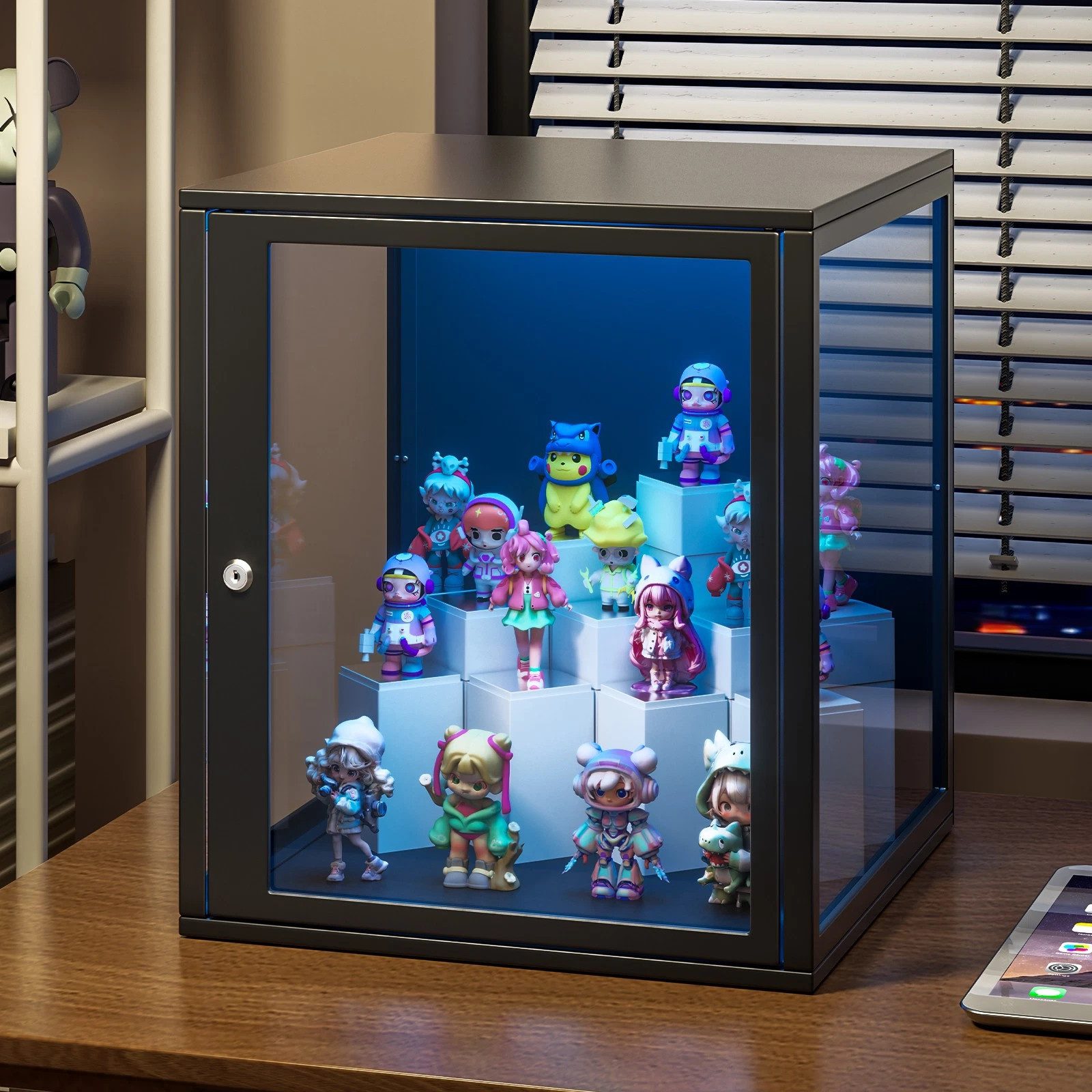 Meulbaty Glasvitrine Sammlervitrine mit LED, für günstig online kaufen