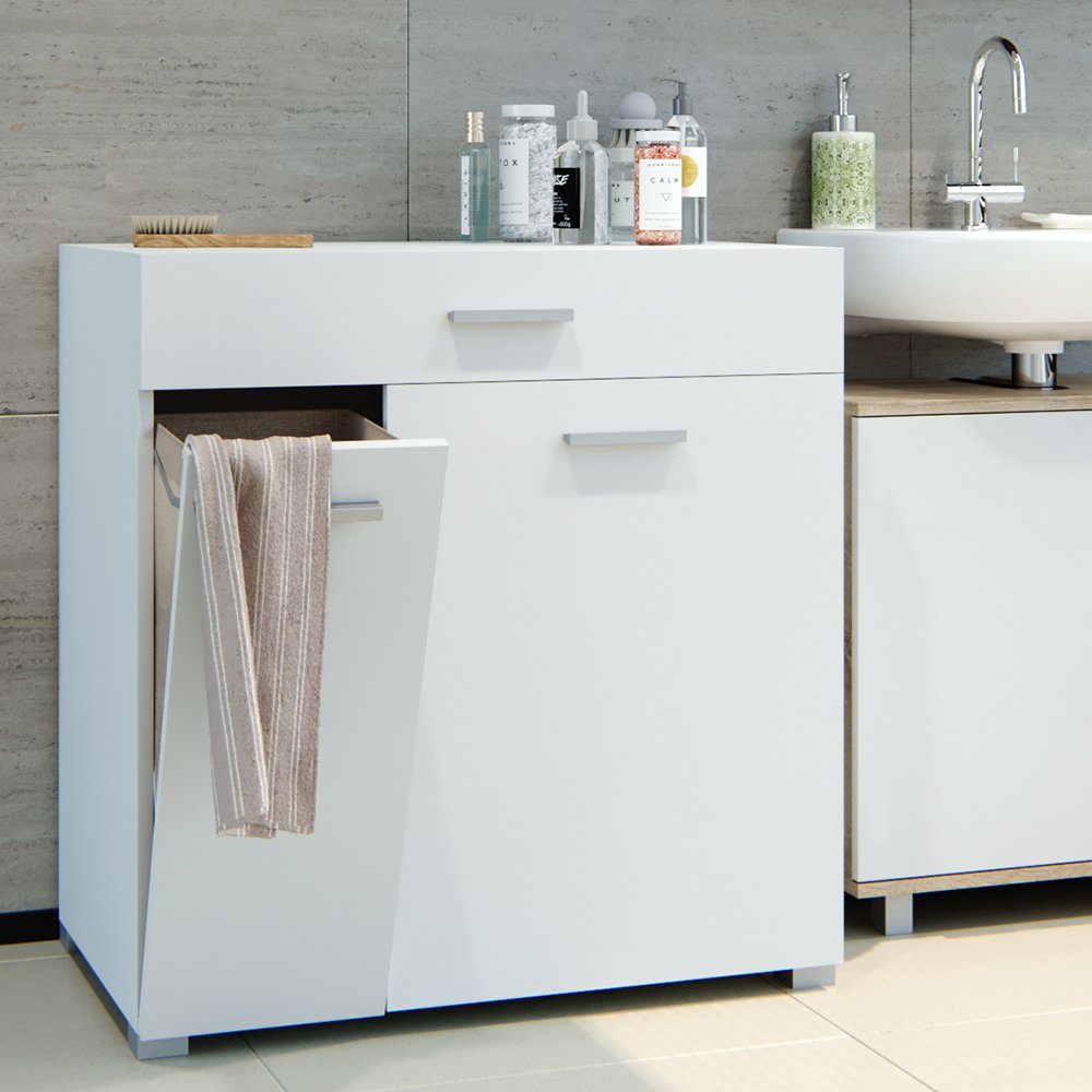 Vicco Wäscheschrank Matteo, Weiß, 75 x 78.5 cm (1-St)