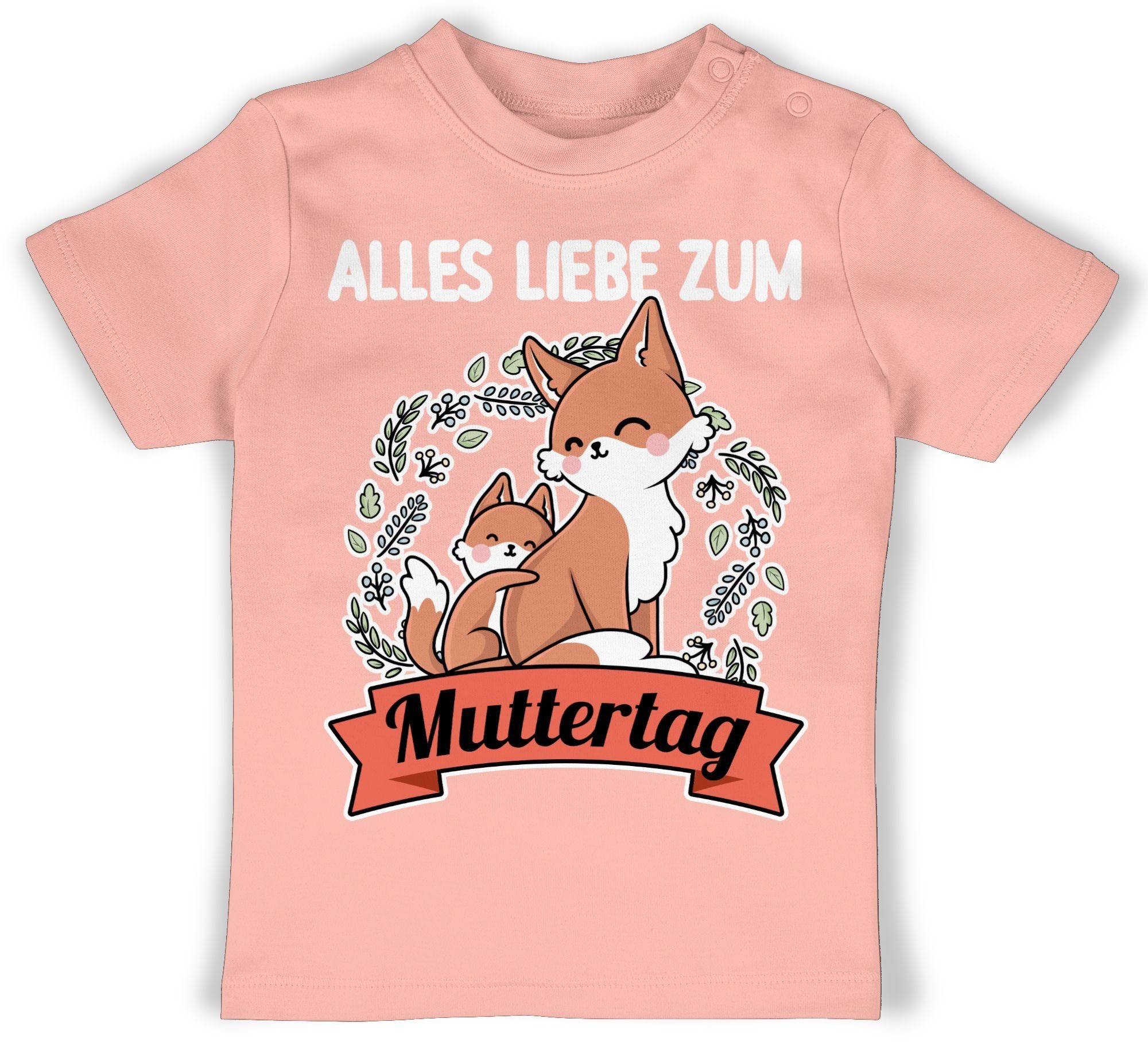 Shirtracer T-Shirt Alles liebe zum Muttertag II Muttertagsgeschenk 1 Babyrosa