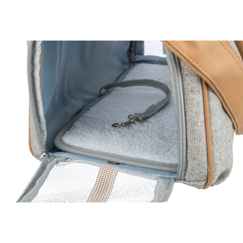 TRIXIE Tiertransporttasche Tasche Helen - grau/hellbraun - 19 × 28 × 40 cm