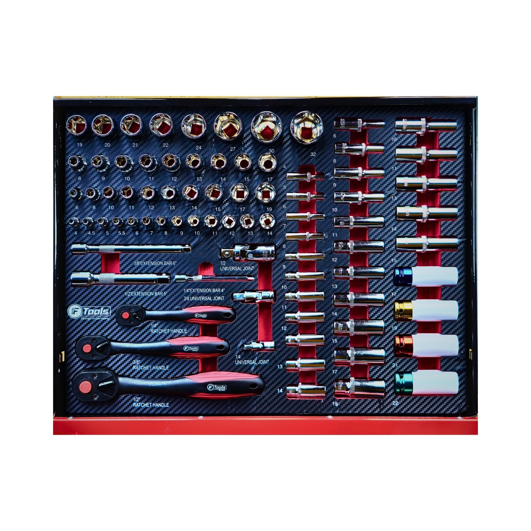 Toolcar Werkzeugwagen Toolcar F-Tools Red XXL Werkstattwagen Werkzeugwagen