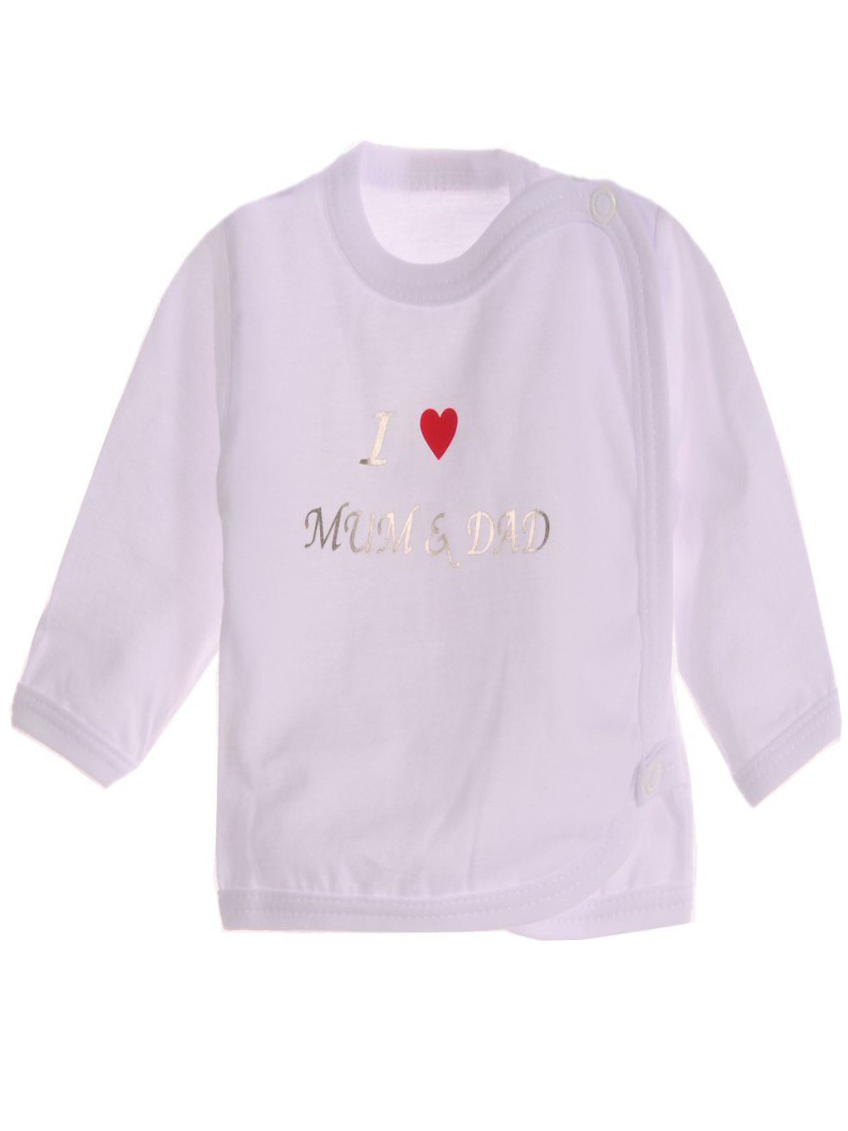Wickelshirt Baby Wickelhemdchen Erstlingsshirt Babyshirt Wickelshirt in Weiß