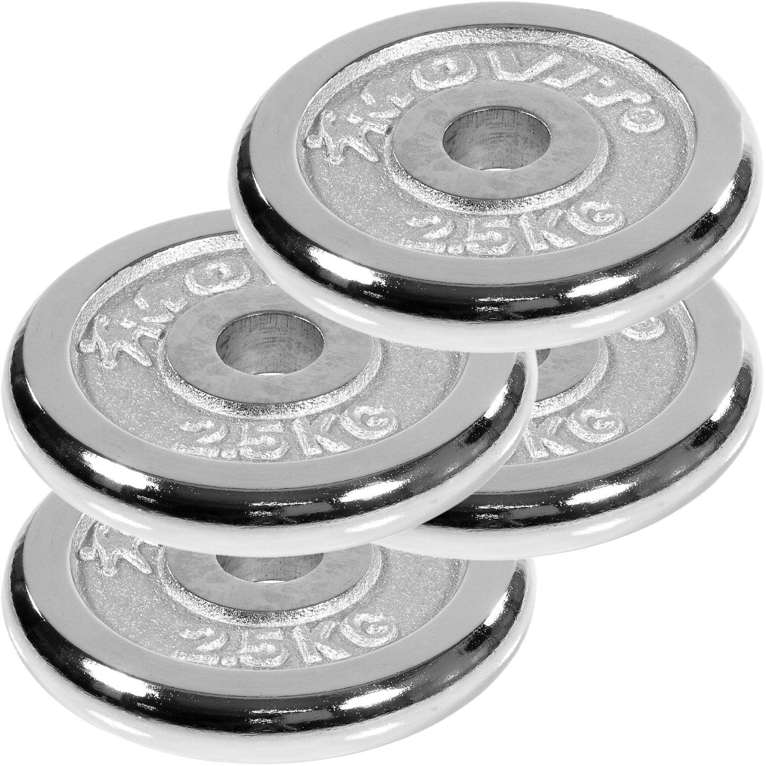 Hantel-Set Sternverschlüsse, (Set), Set, MOVIT 30kg Kurzhanteln Gusseisen Hantel Hanteln, gerändelt, 60kg 2er Set - Modellwahl Chrom, PRO